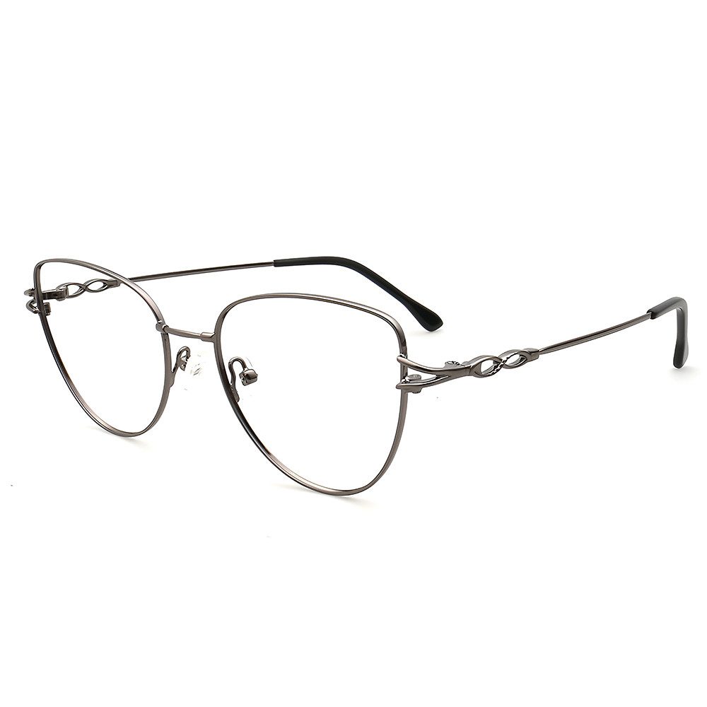 Brille Damen Herren Ohne Sehstärke Cat Eye Biegsame Bügel Blaulichtfilter