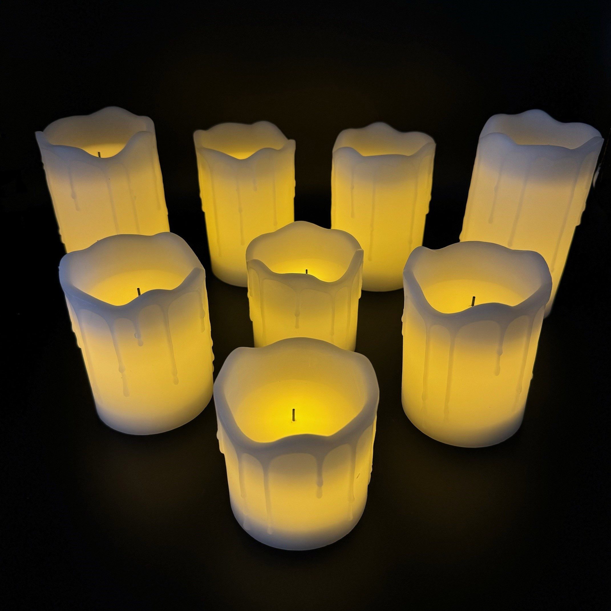 Online-Fuchs LED-Kerze 8er Set LED Kerzen mit Wachstropfen, Fernbedienung u günstig online kaufen