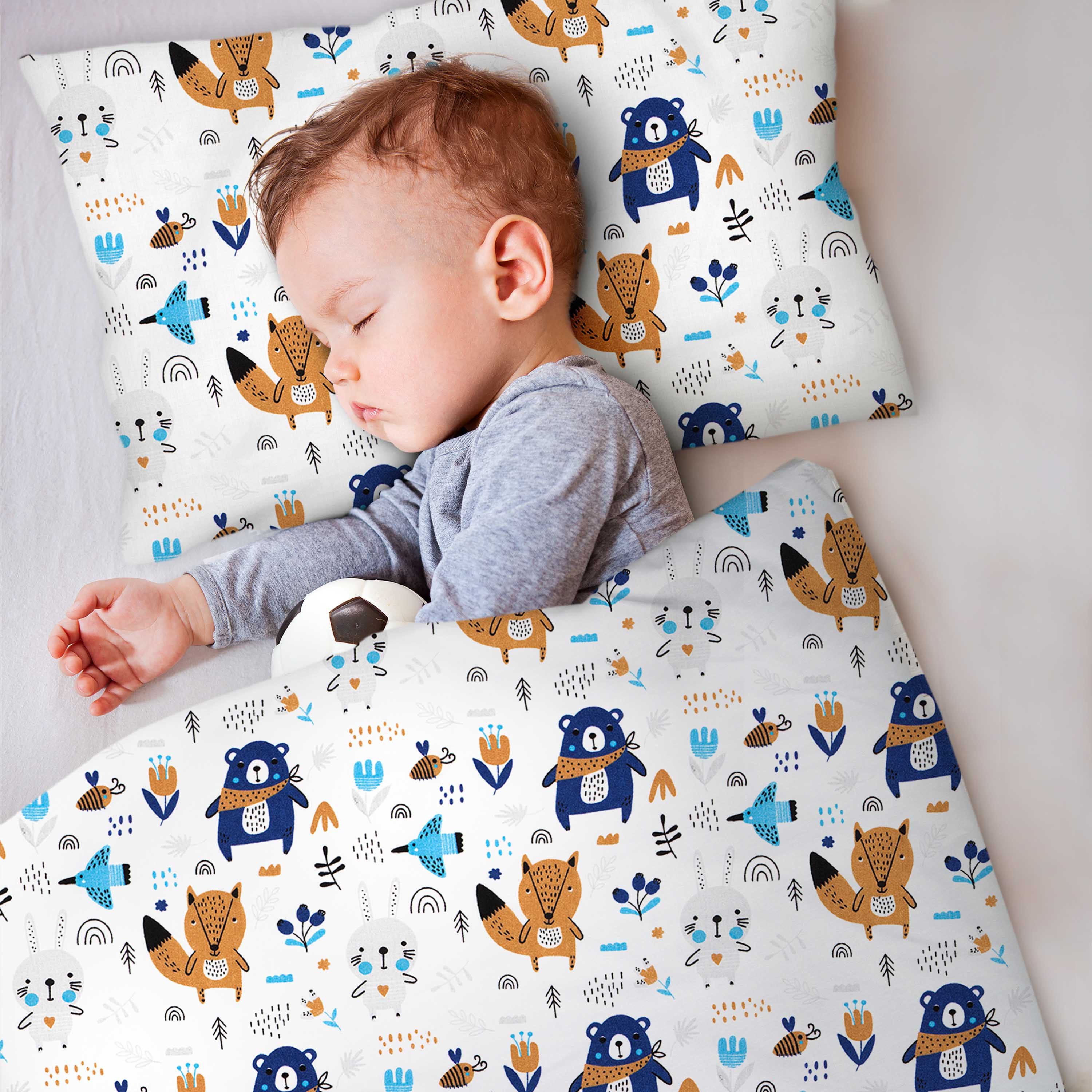 Amilian Kinderbettwäsche 100x135 - Bettwäsche Kinder - Kopfkissenbezug 40x60 cm Babybettwäsche, 2 teilig, 100% Baumwolle, für Mädchen und Jungen – Bild 3 von 5