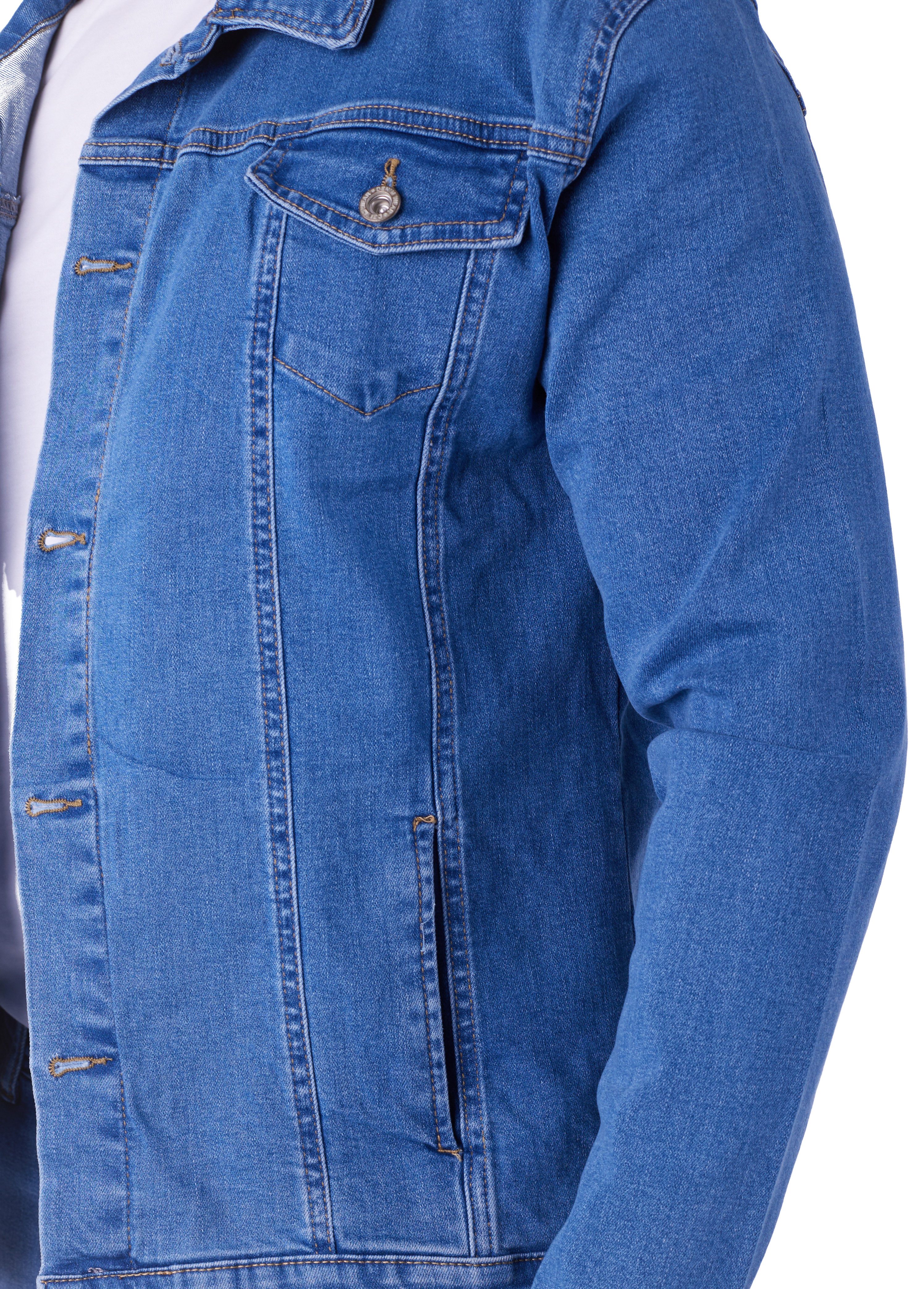 Denim Distriqt Jeansjacke Herren Basic Jeansjacke mit Stretch in Slim Fit B günstig online kaufen