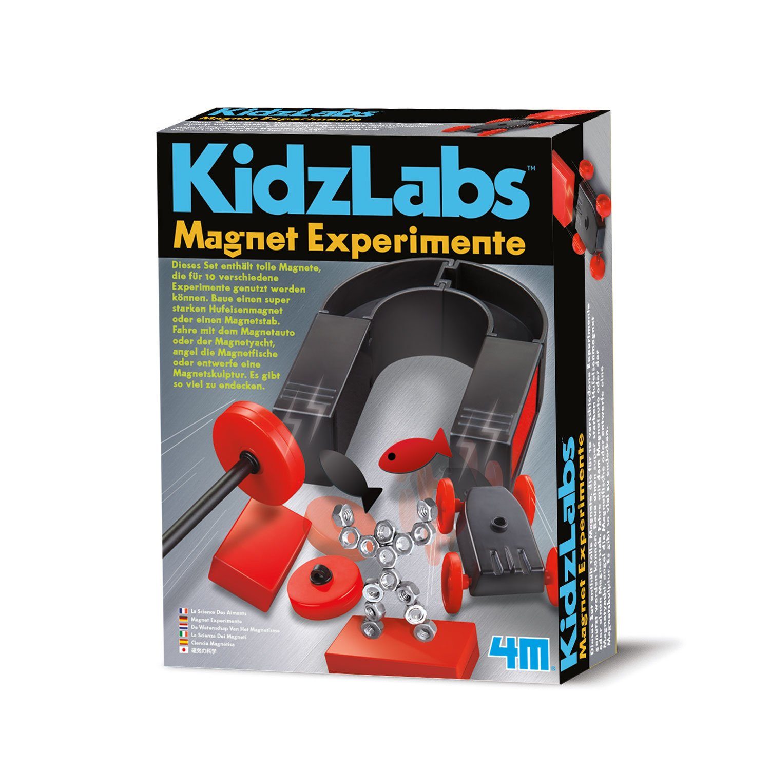 KidzLabs 3D-Puzzle Magnet Experimente, Magnetspiel mit Figuren, inkl. Anleitung, Puzzleteile