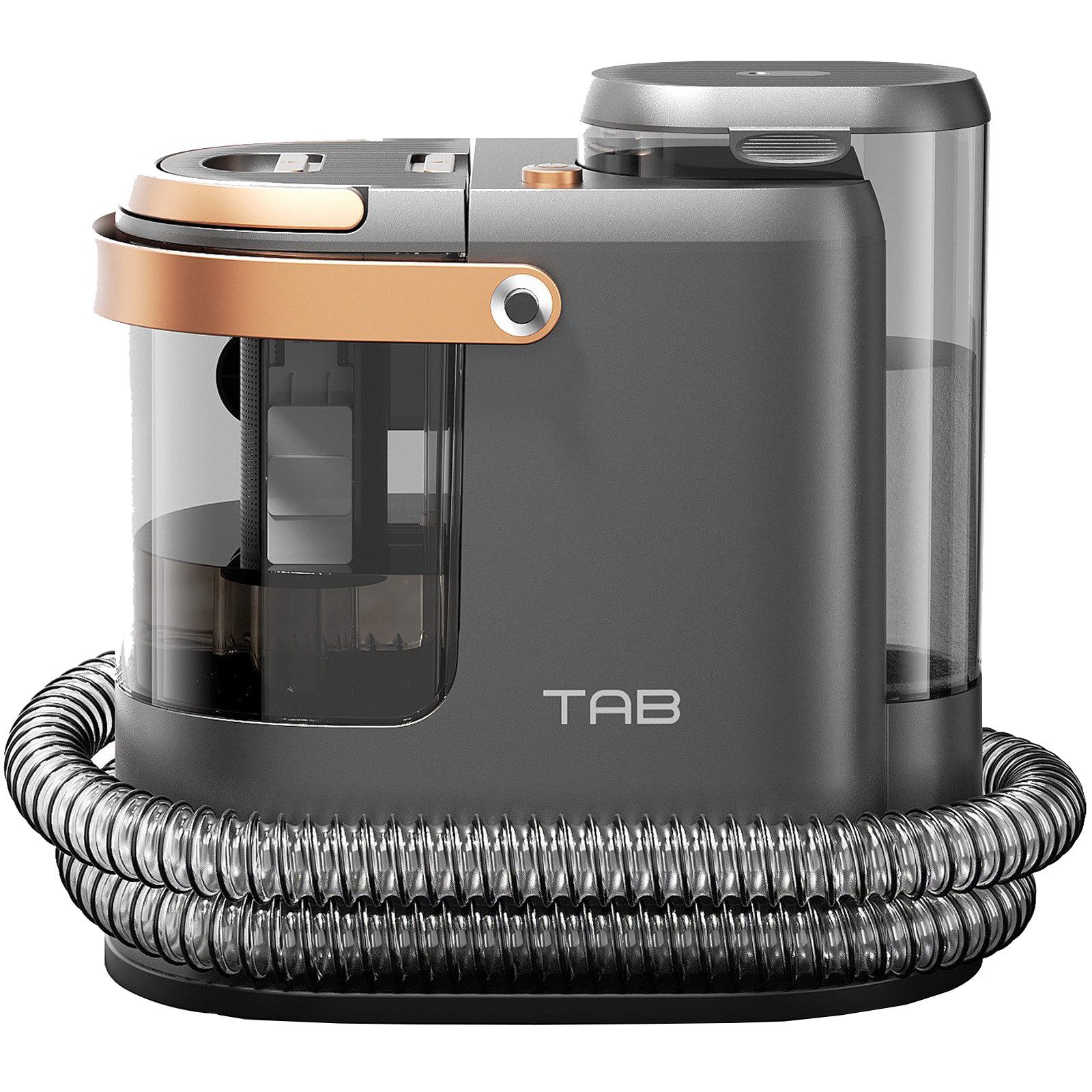 TAB Staub-Wasch-Sauger Polsterreiniger für Teppiche, Polster, Treppen, Autos, Waschsauger, 400,00 W, beutellos, tragbarer beutelloser Teppichreiniger, 12KPa starke Saugkraft