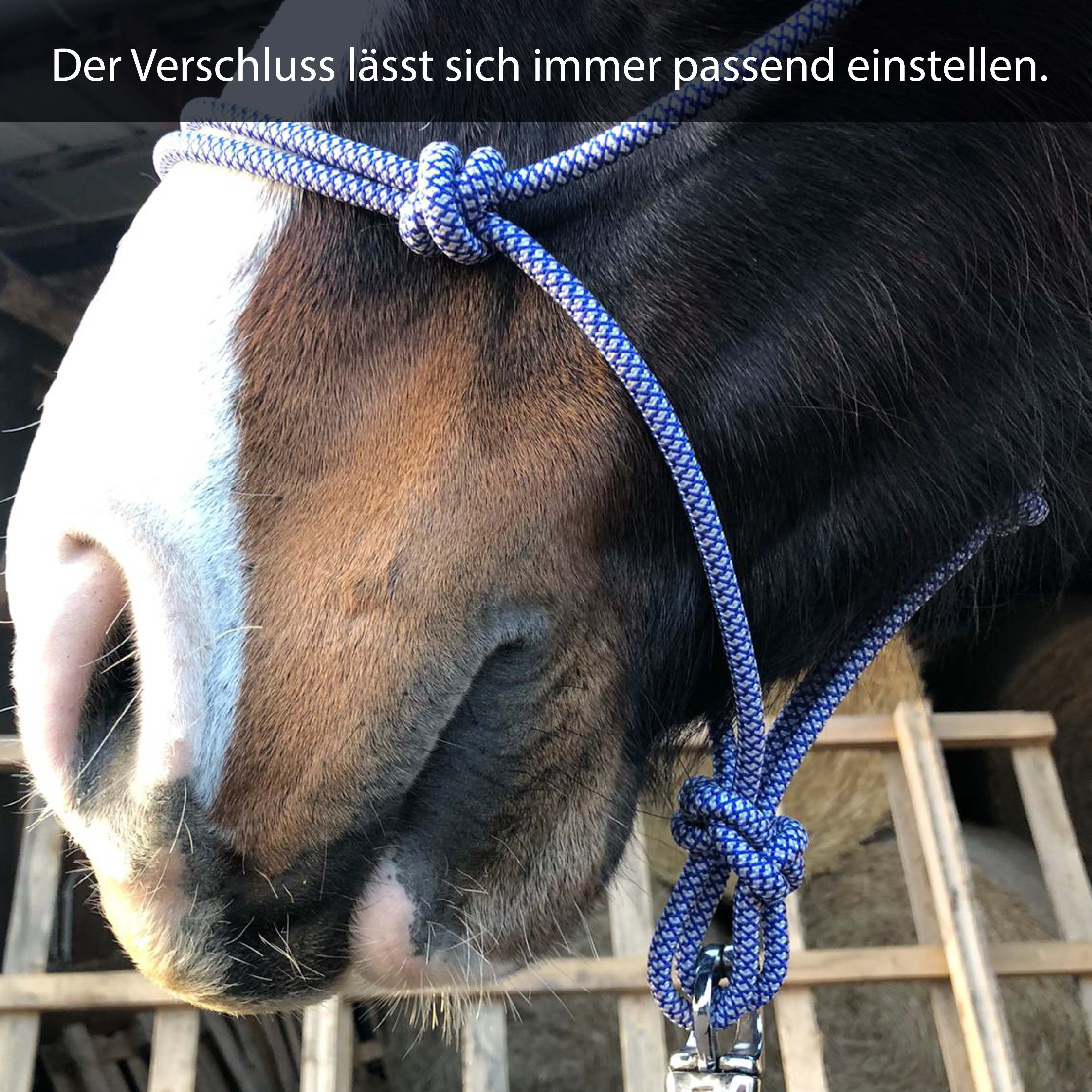 Pferdelinis Knotenhalfter Knotenhalfter für Pferde, Knotenhalfter für Shetty, Pony, Cob, Wb, Knoten individuell verstellbar