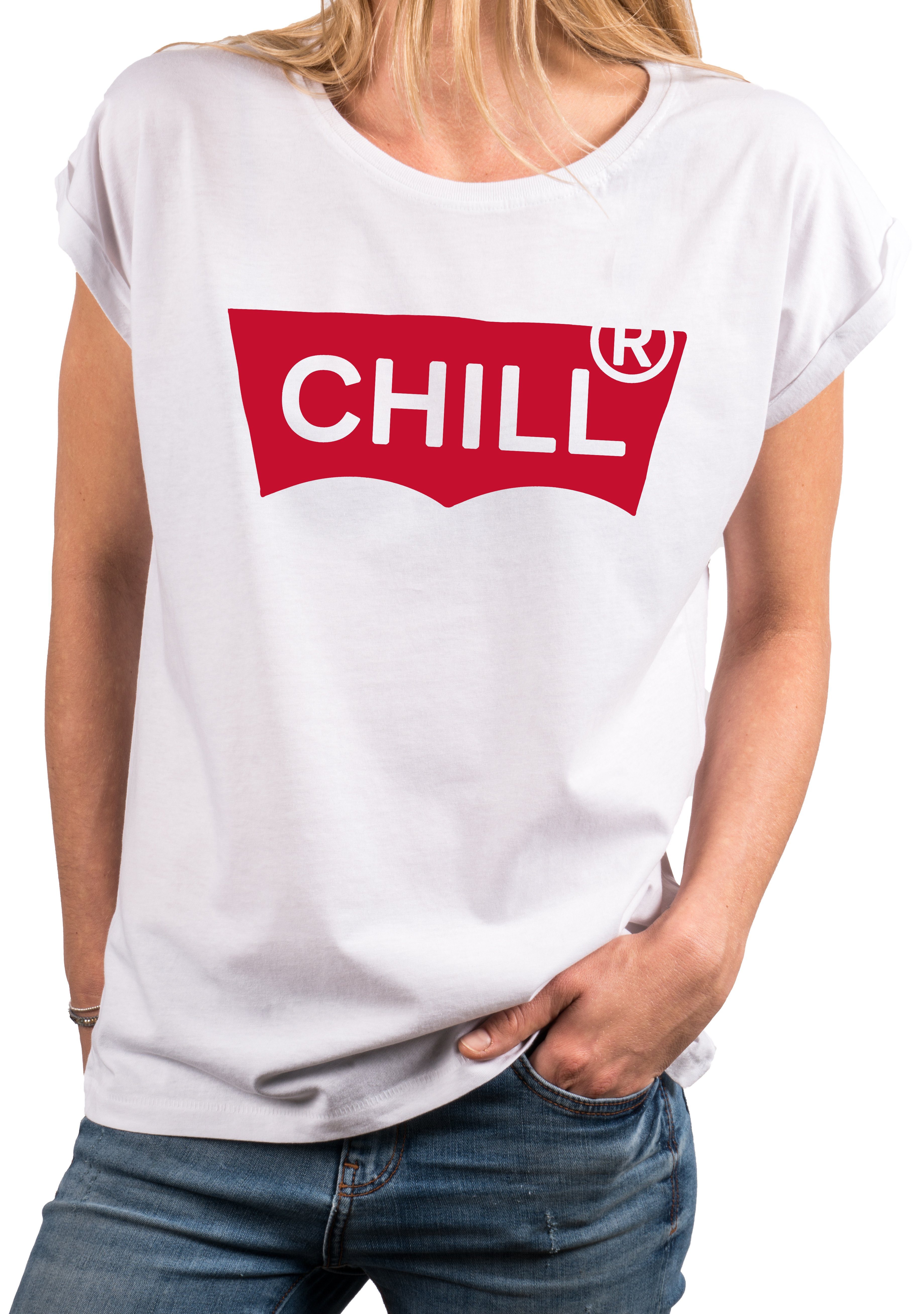 MAKAYA Print-Shirt Damen Kurzarm Sommer Top günstig online kaufen