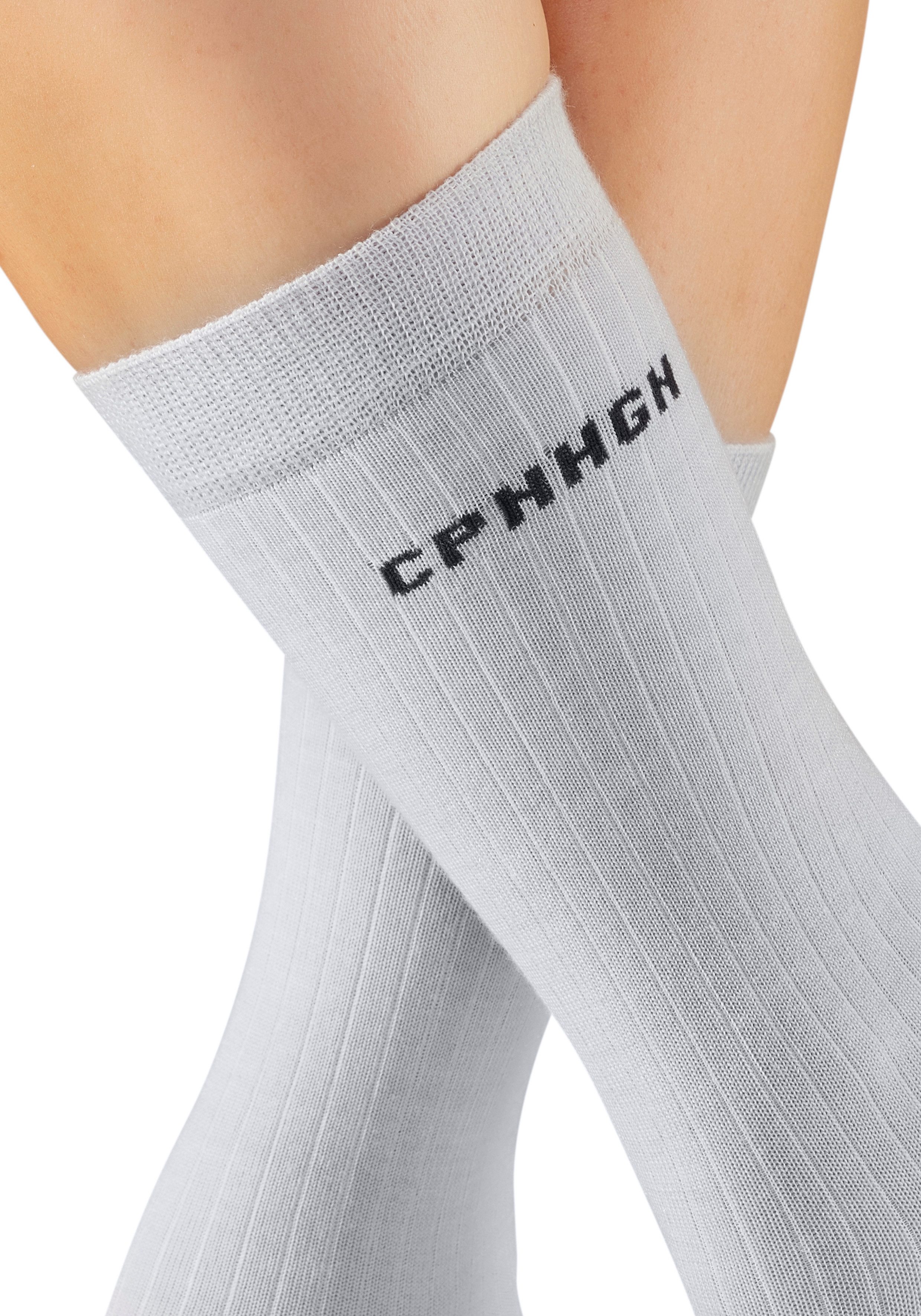 Copenhagen Studios Basicsocken (Packung, 2-Paar) gerippt, mit wärmender Wolle