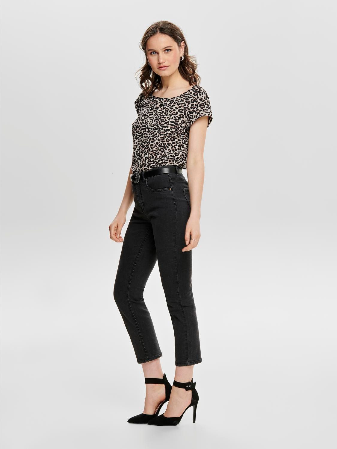 ONLY Shirtbluse ONLVIC S/S AOP TOP NOOS PTM mit Allover Druck