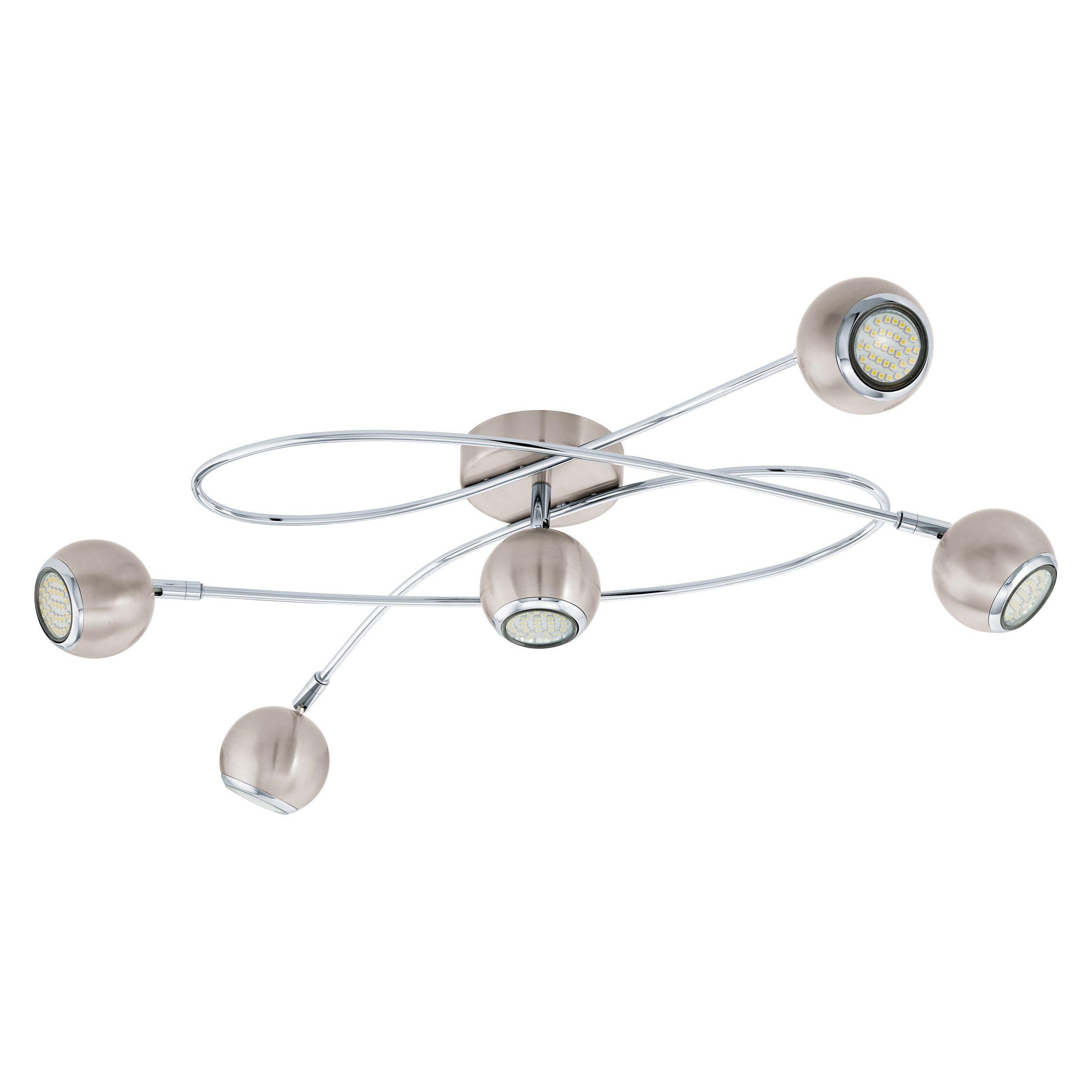 EGLO LED Deckenleuchte Locanda, Leuchtmittel inklusive, LED Deckenlampe, Deckenstrahler, Wohnzimmerlampe, inkl. GU10