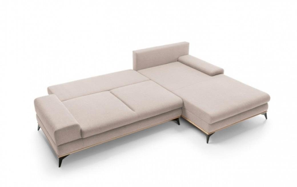 L Wohnzimmer Couch Europe Sofa Möbel, Form Teile, Beige Ecksofa Made JVmoebel in Ecksofa 2 Stoffsofa