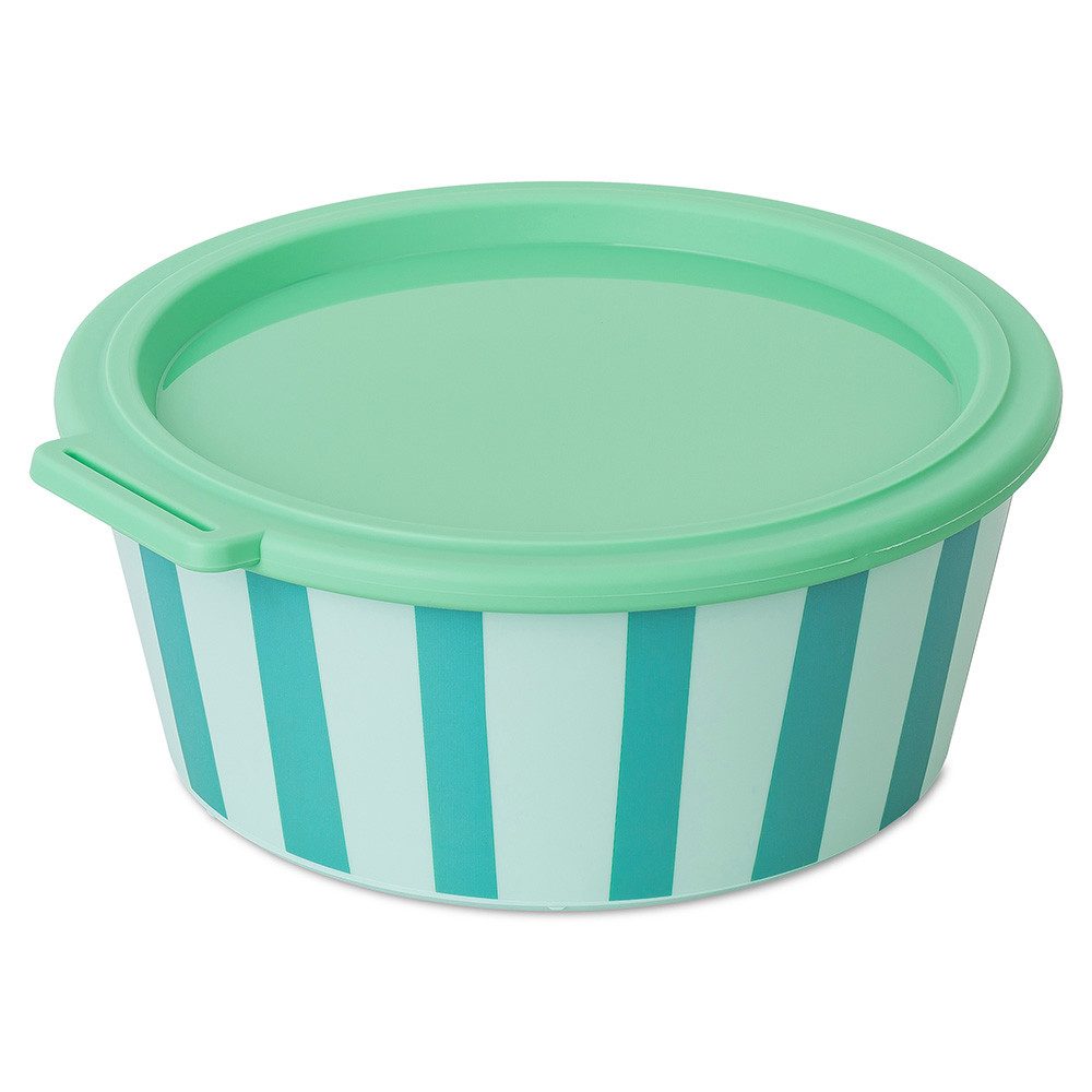 KOZIOL Aufbewahrungsschüssel NORA BOX 1,3l STRIPES Schale 1,3l mit Deckel, Kunststoff, (1-tlg)