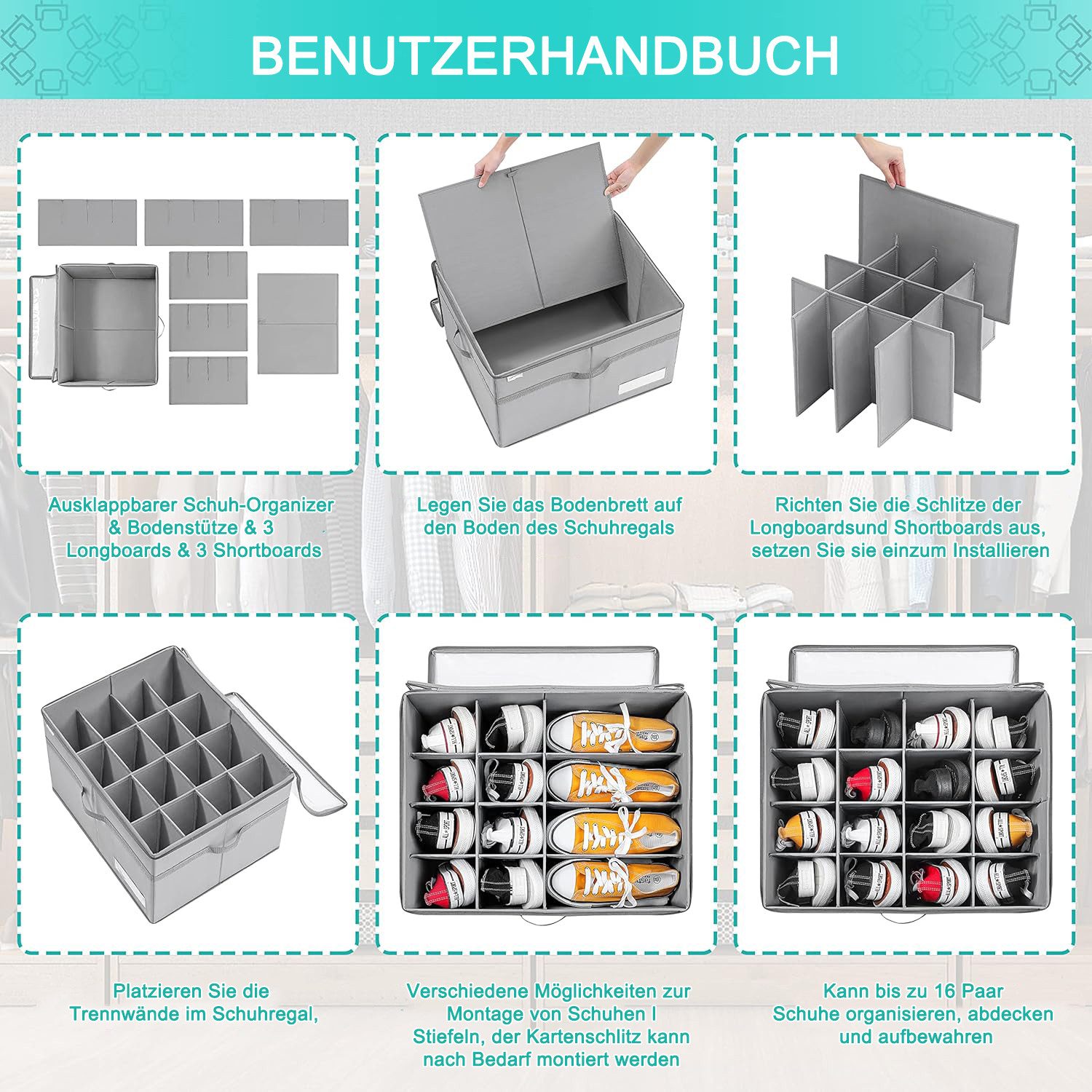 OKWISH Schuhbox Schuhorganizer Schuhschrank Aufbewahrungskiste Schuhaufbewa günstig online kaufen