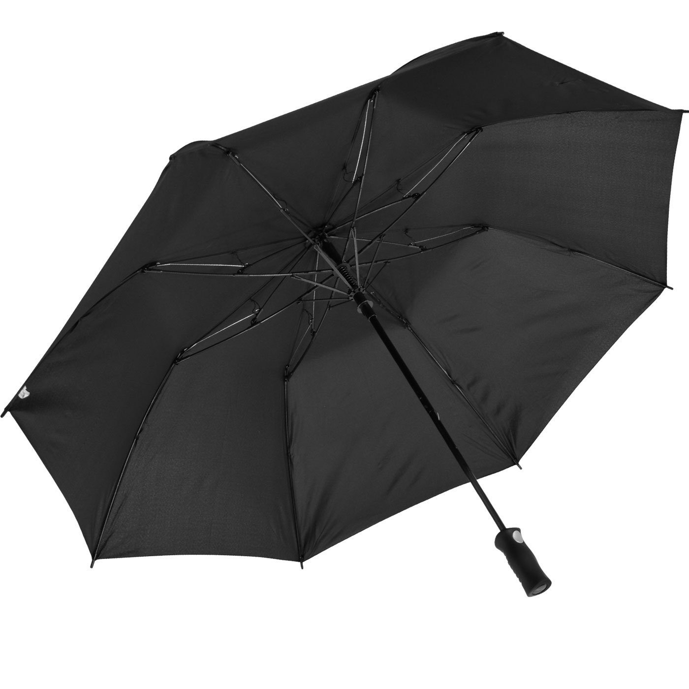 Impliva Taschenregenschirm Falcone® XXL 120 cm Trekking-Schirm Auf-Automatik, stabil und groß
