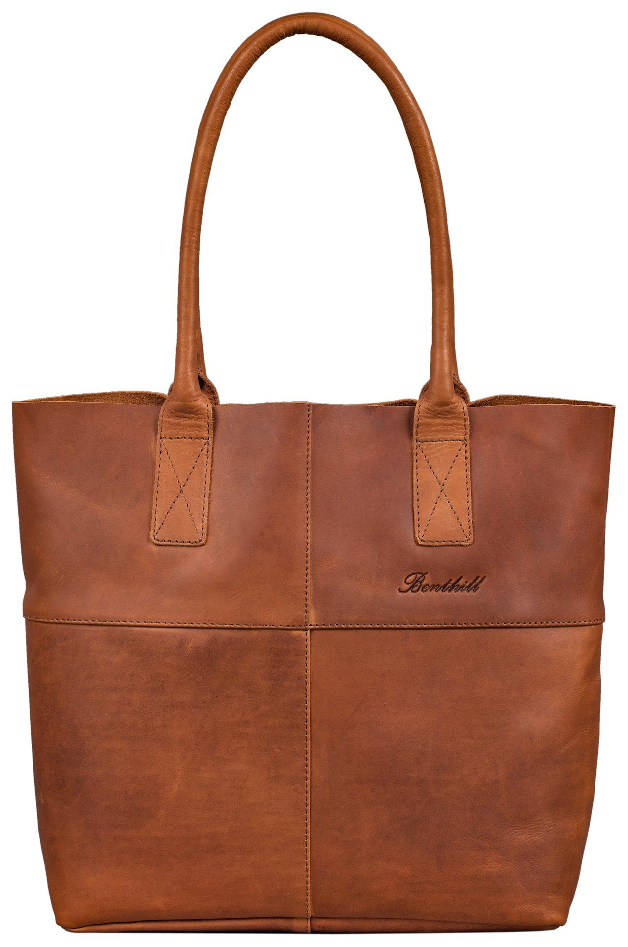 Benthill Shopper Damen Echt Leder Schultertasche Vintage Handtasche Hochwer günstig online kaufen
