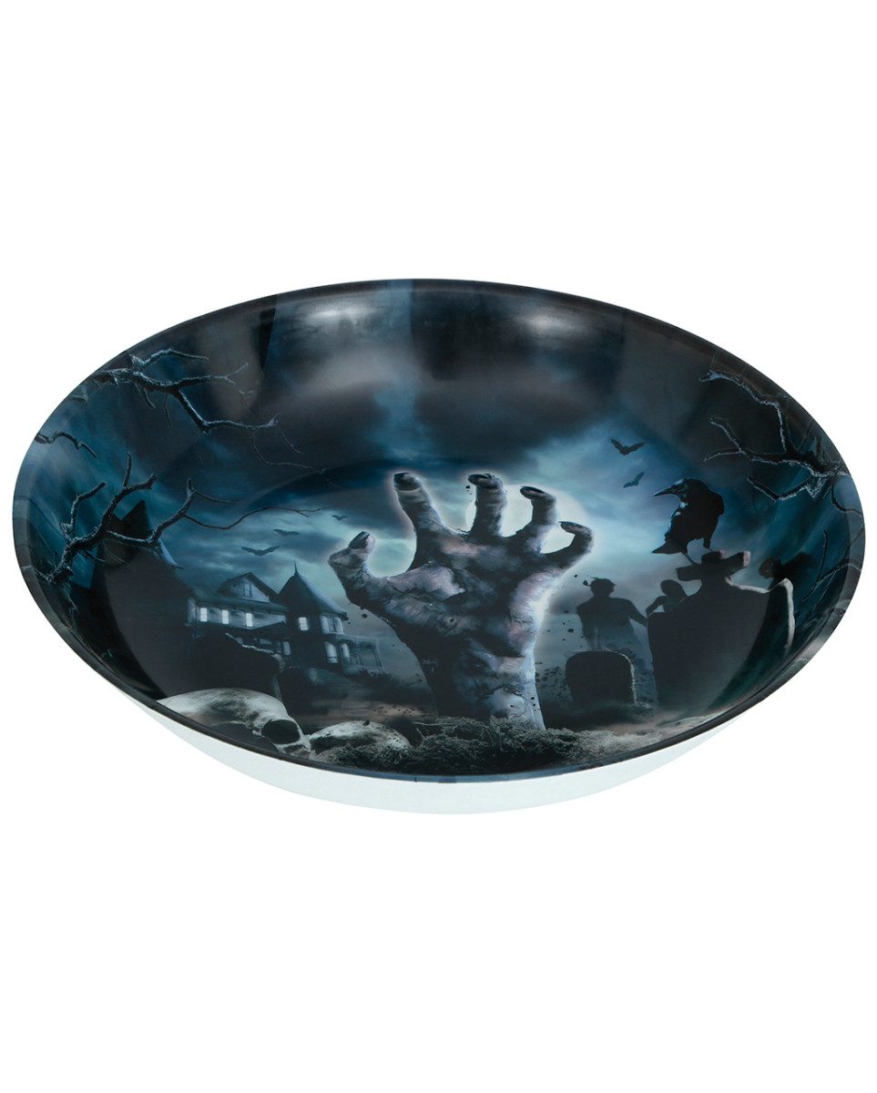 Horror-Shop Zombie-Kostüm Zombie Friedhof Trick or Treat Schale für Hallowee