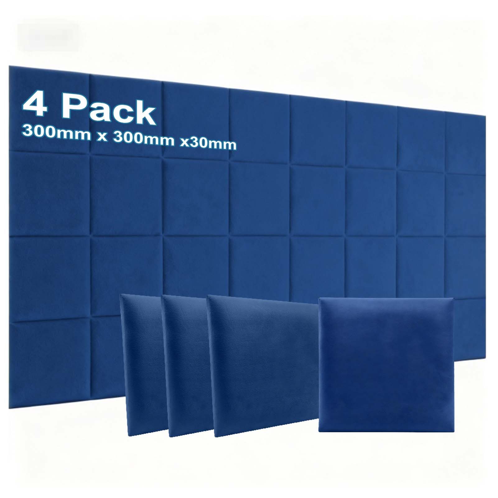 Mejale Wandpolster Wandkissen Wandmontiertes 3D gepolsterte für Schlafzimmer 30x30cm, (4 St)