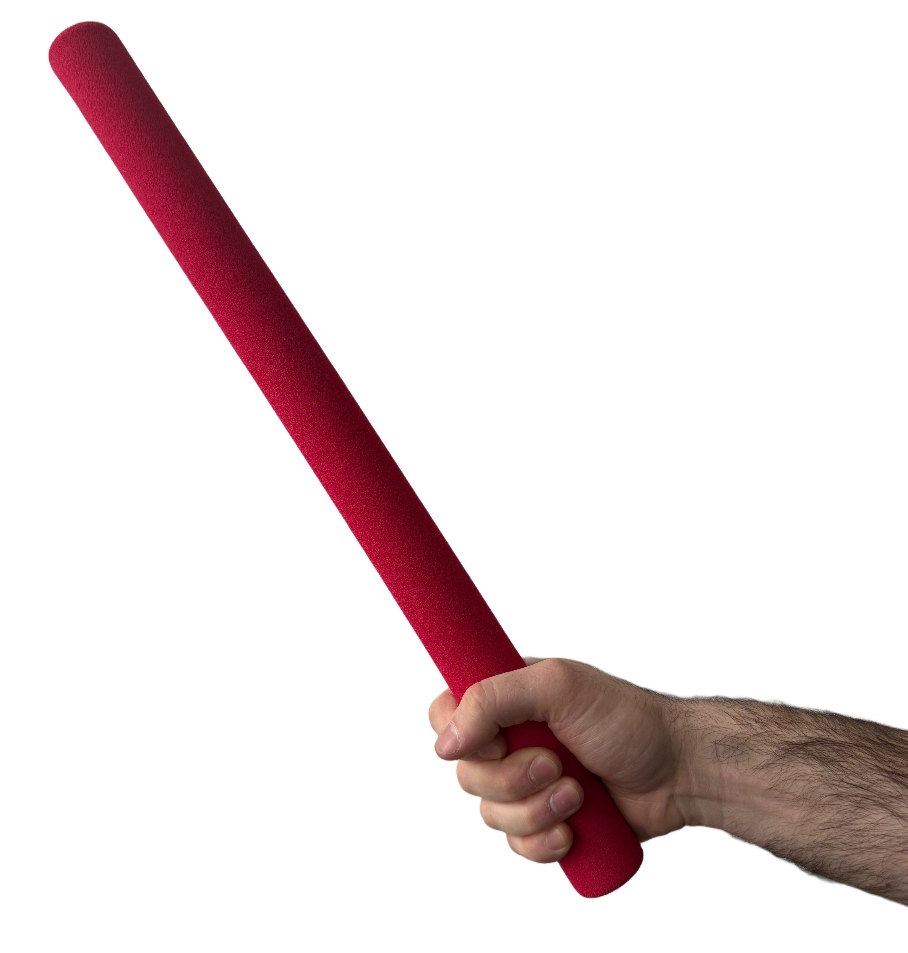 BAY-Sports Блокнот Schaumstoff Softstock Softstick Langstock Krav Maga Selbstverteidigung, Rot, 50 cm x 3,5 cm, Realistisches SV Training, Self Defense