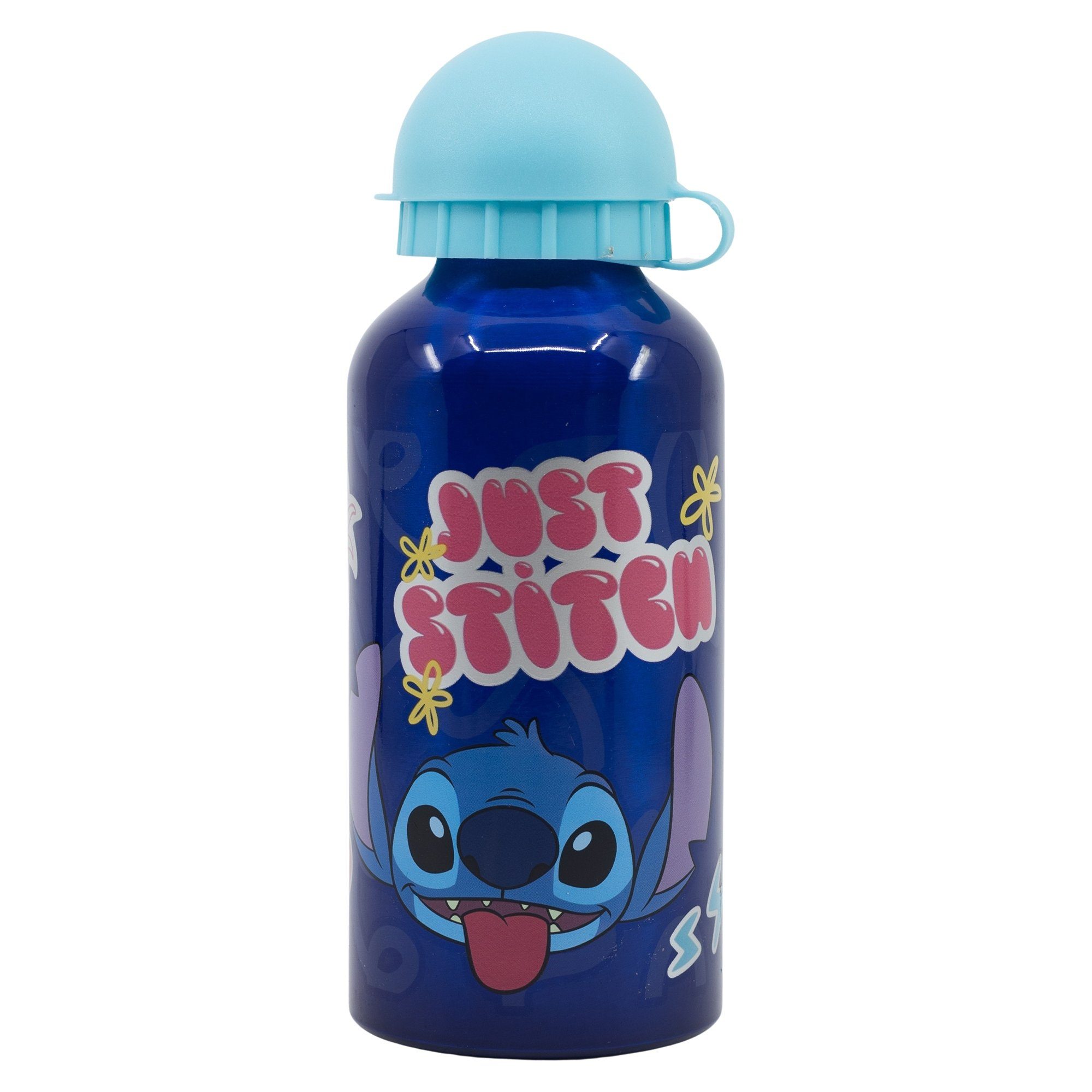 Stor Lunchbox Disney Stitch 4 tlg. Lunch Set Brotdose Alu-Flasche 400 ml Besteck, Kunststoff Aluminiu, (4-tlg)
