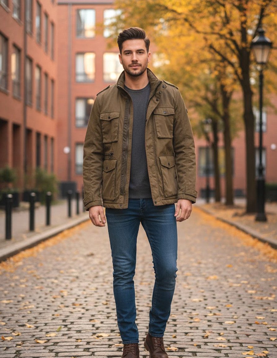 camel active Winterjacke gefüttert Multipocket Field Jacket Größe 50 (M) günstig online kaufen