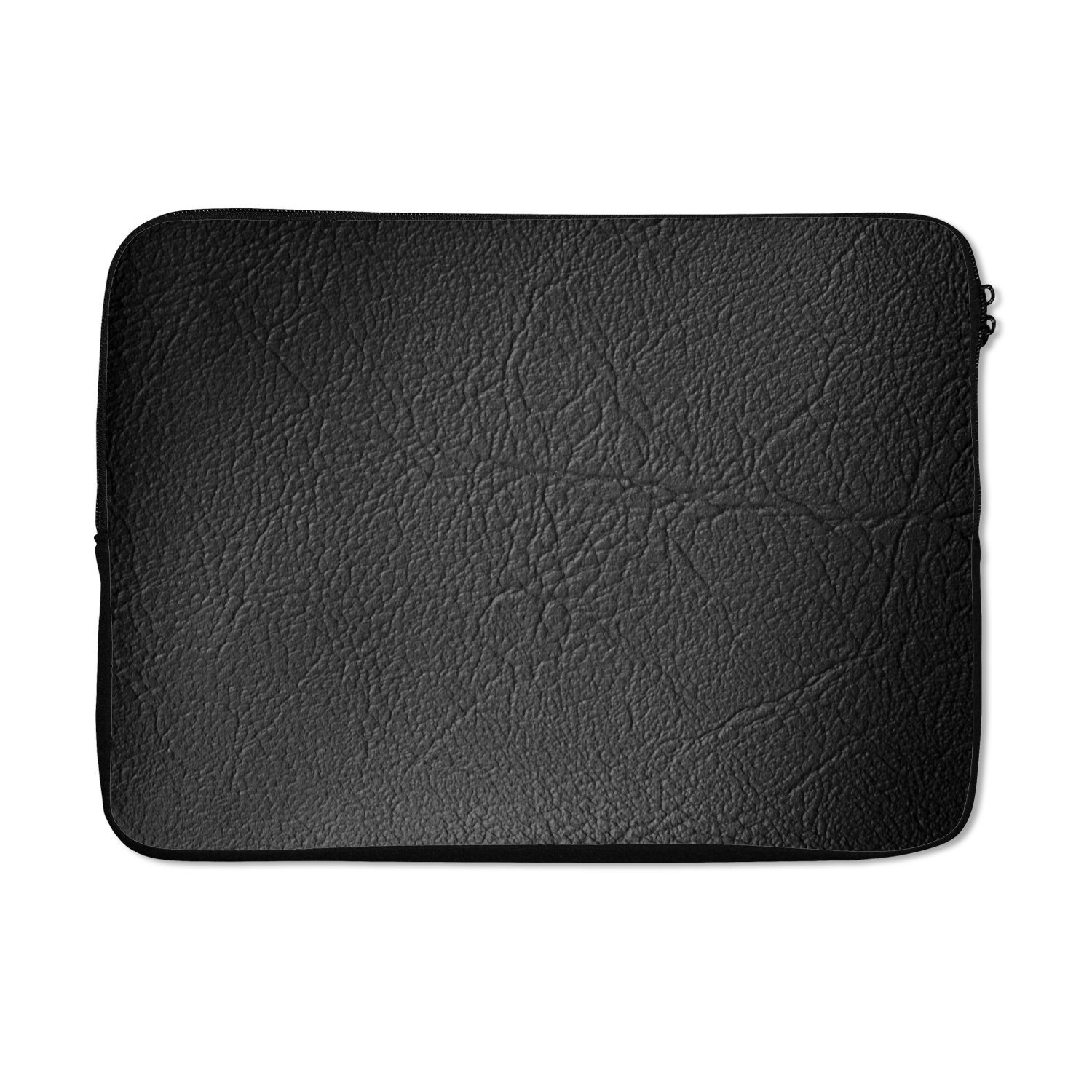 MuchoWow Laptop-Hülle Leder - Lederoptik - Industriell - Schwarz 14 Zoll, Schutzhülle für Laptop, Schutz gegen Kratzern, Laptoptasche
