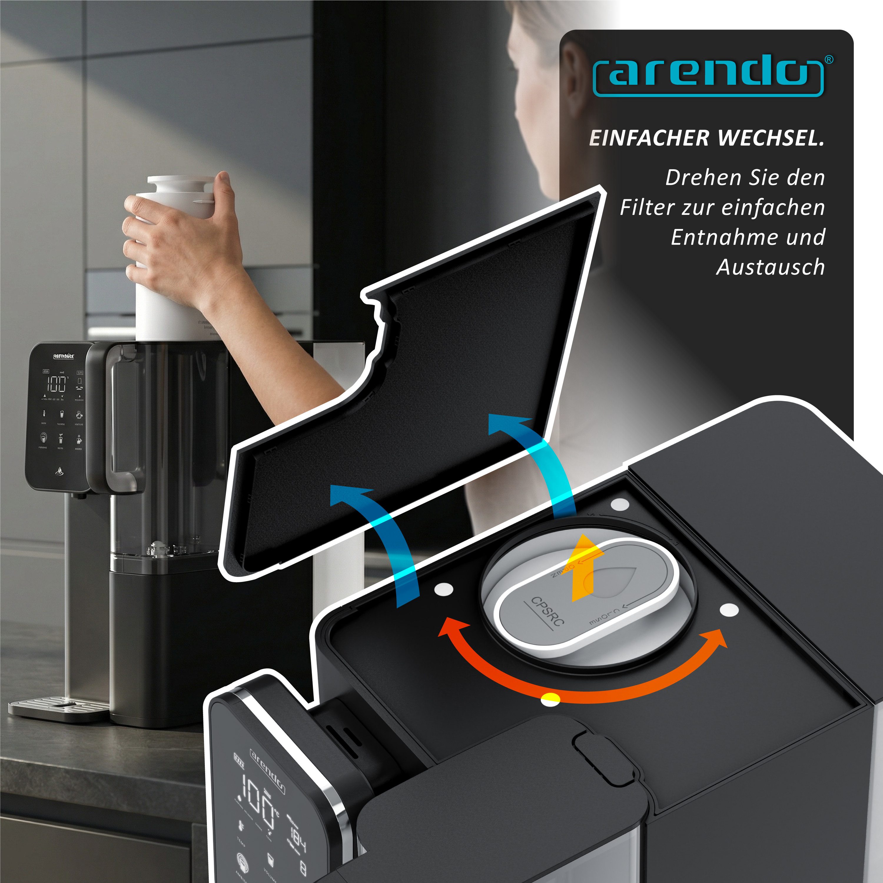 Arendo Ersatzfilter für Arendo Osmoseanlage, 7 stufiges Multi-Barrier Filter-System (5+2), Zubehör für Arendo Osmoseanlage, Wasserfilter, Austauschfilter, bis 1 – Bild 5 von 5