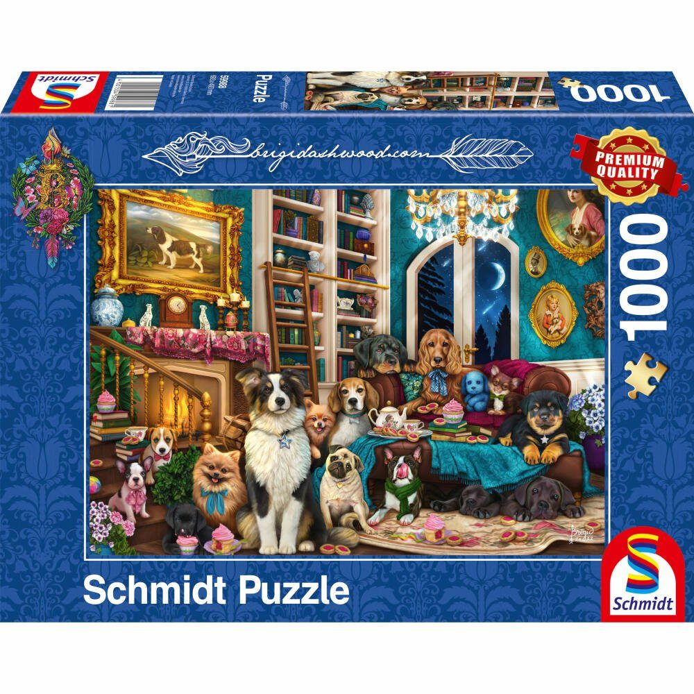Puzzle Puzzleteile der Schmidt 1000 in Party Spiele Bibliothek,