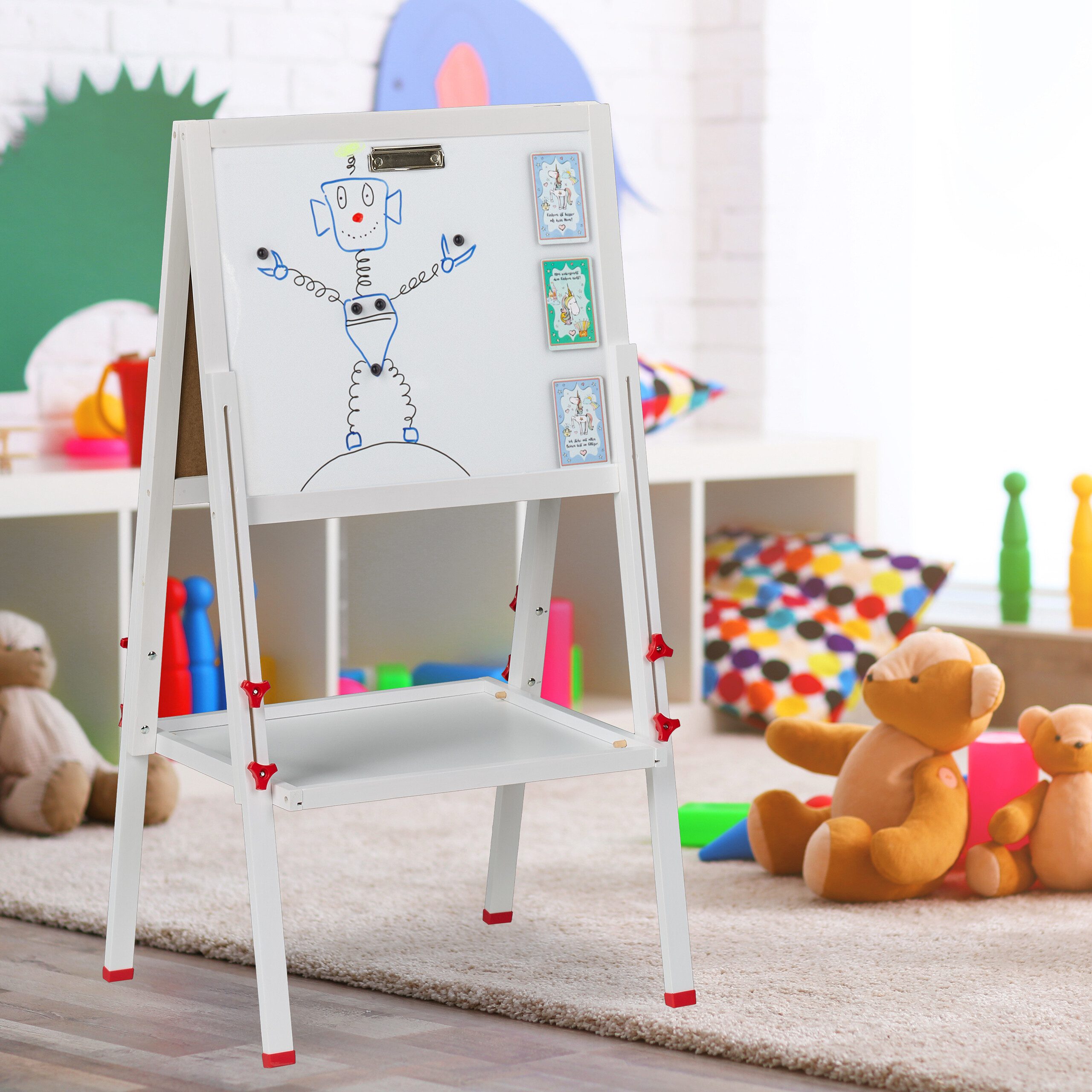 relaxdays Standtafel Kinderstandtafel mit Whiteboard, (1-tlg) günstig online kaufen