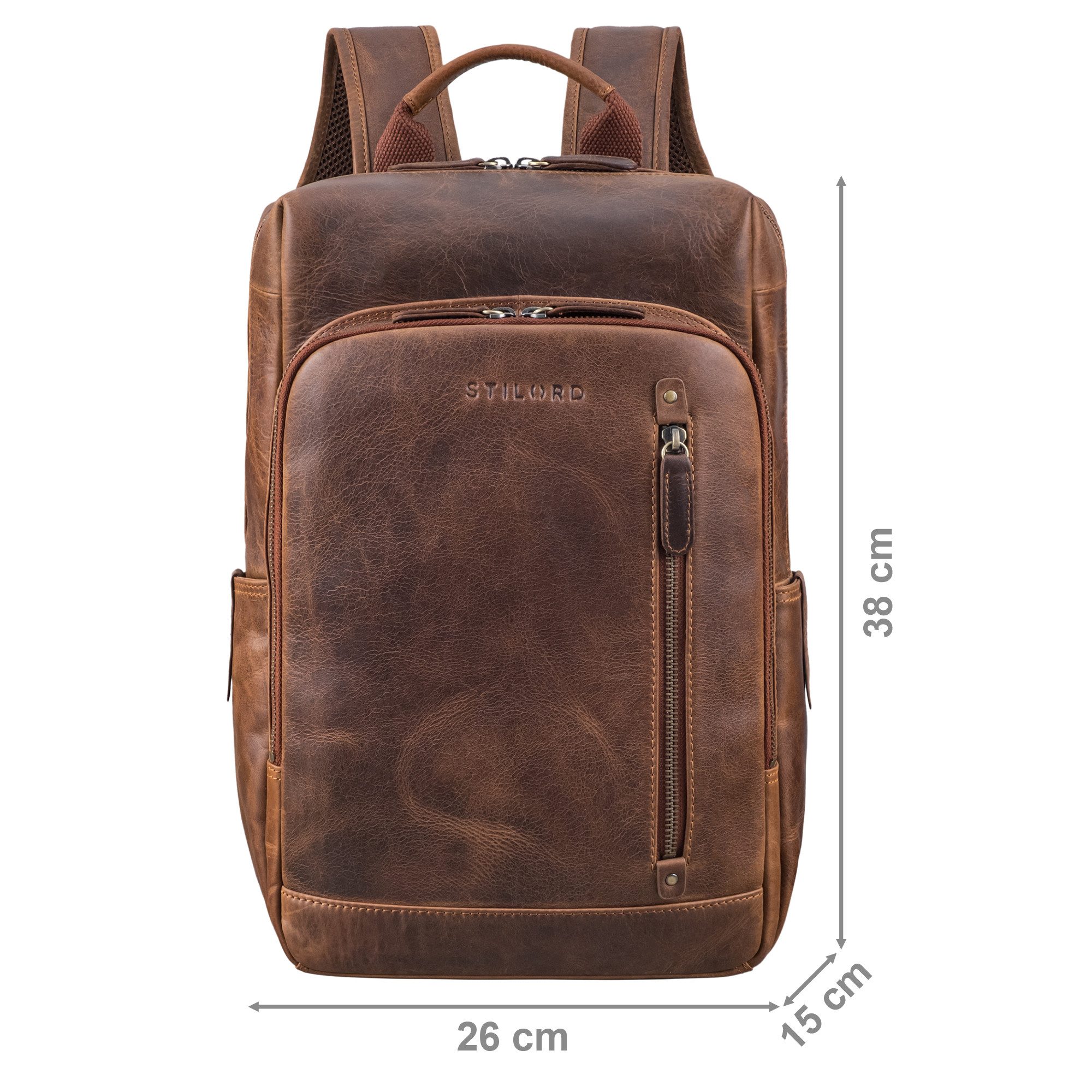 STILORD Notebook-Rucksack "Johnson" Lederrucksack Herren Business günstig online kaufen
