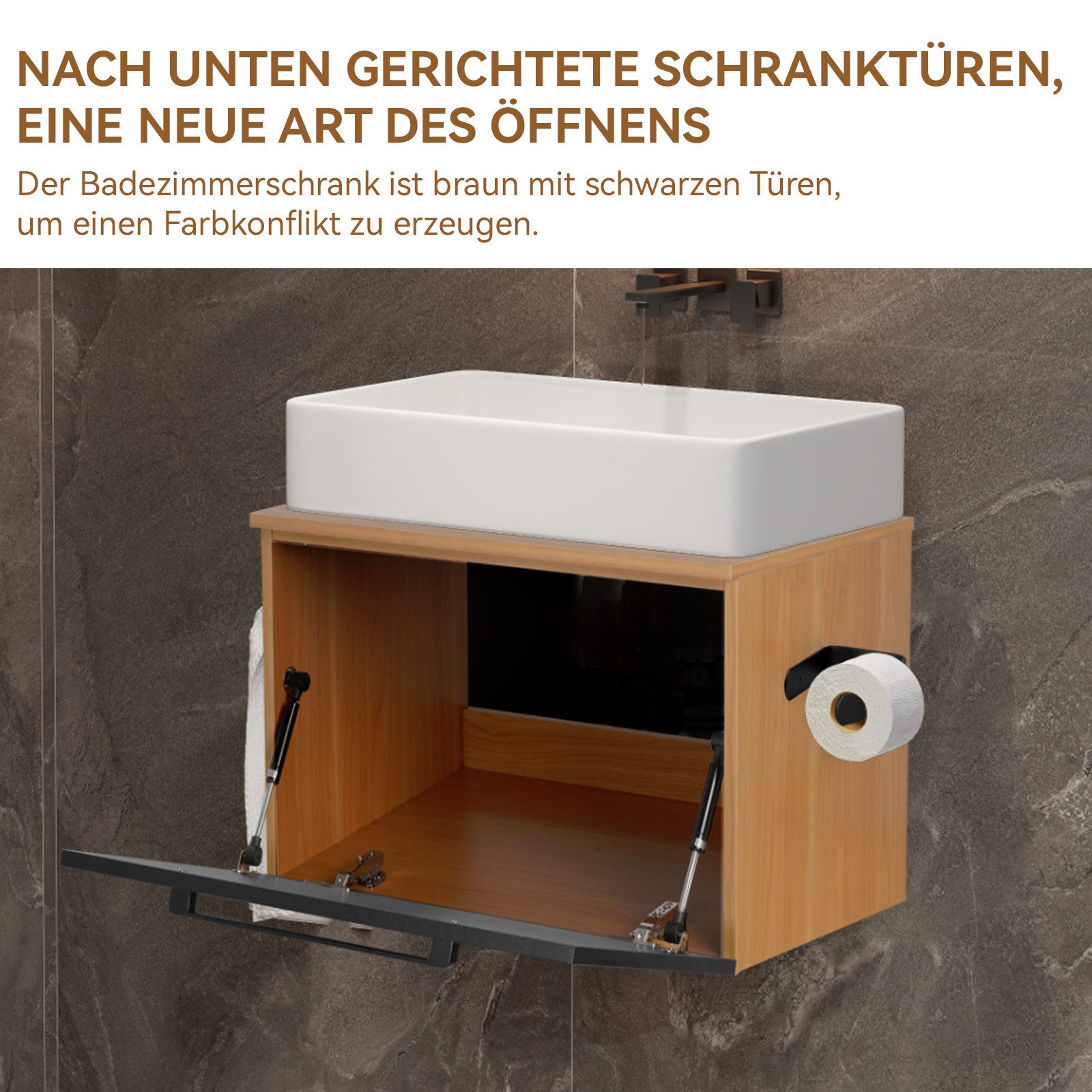 Puluomis Waschbeckenunterschrank ohne Waschbecken 60cm mit günstig online kaufen