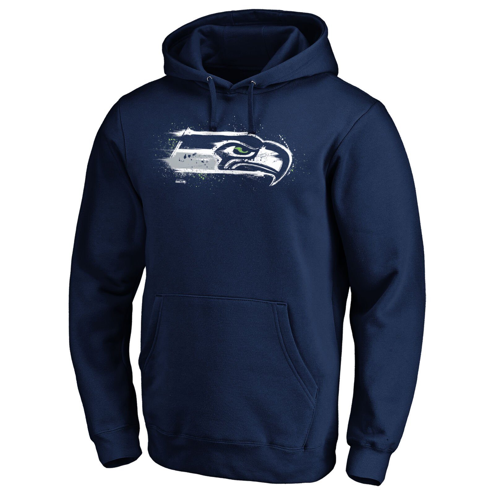 Graphic Seahawks Fanatics Hoodie NFL Seattle - Splatter Hoodie Iconic - Navy -