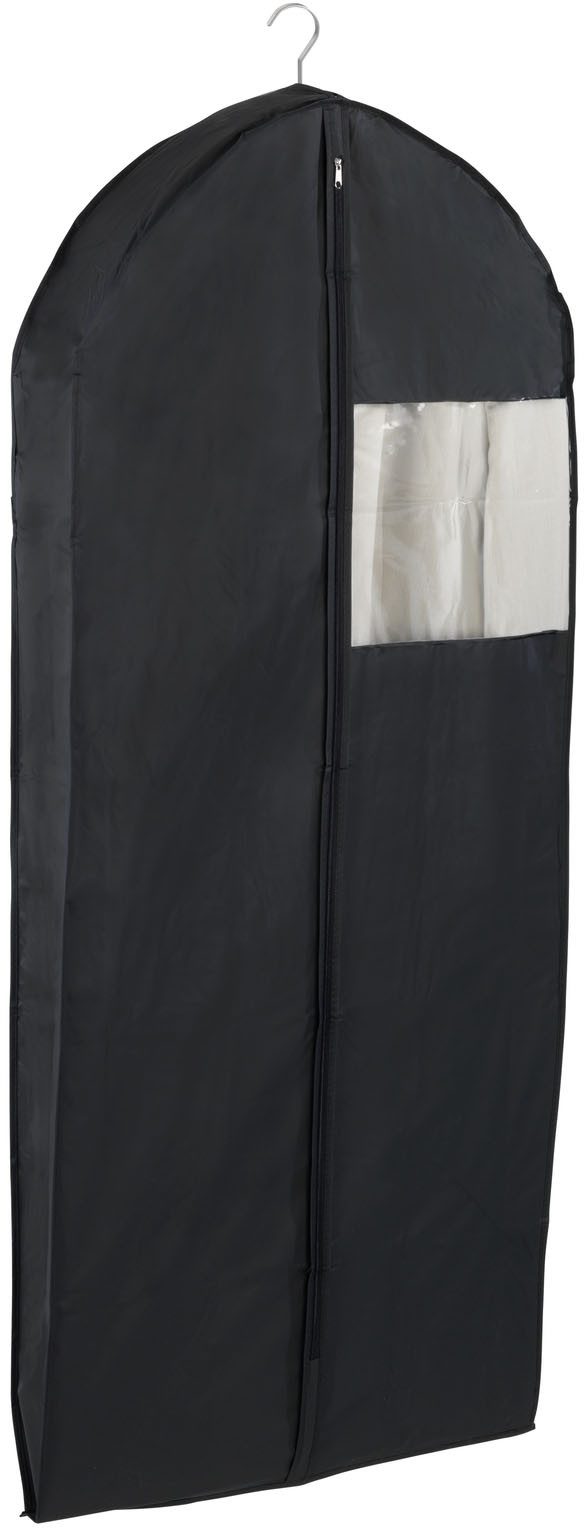 WENKO Kleidersack Modell Deep Black (Set, 3 St) Kleiderschutzhülle mit Reißverschluss & Sichtfenster, ideal auf Reisen