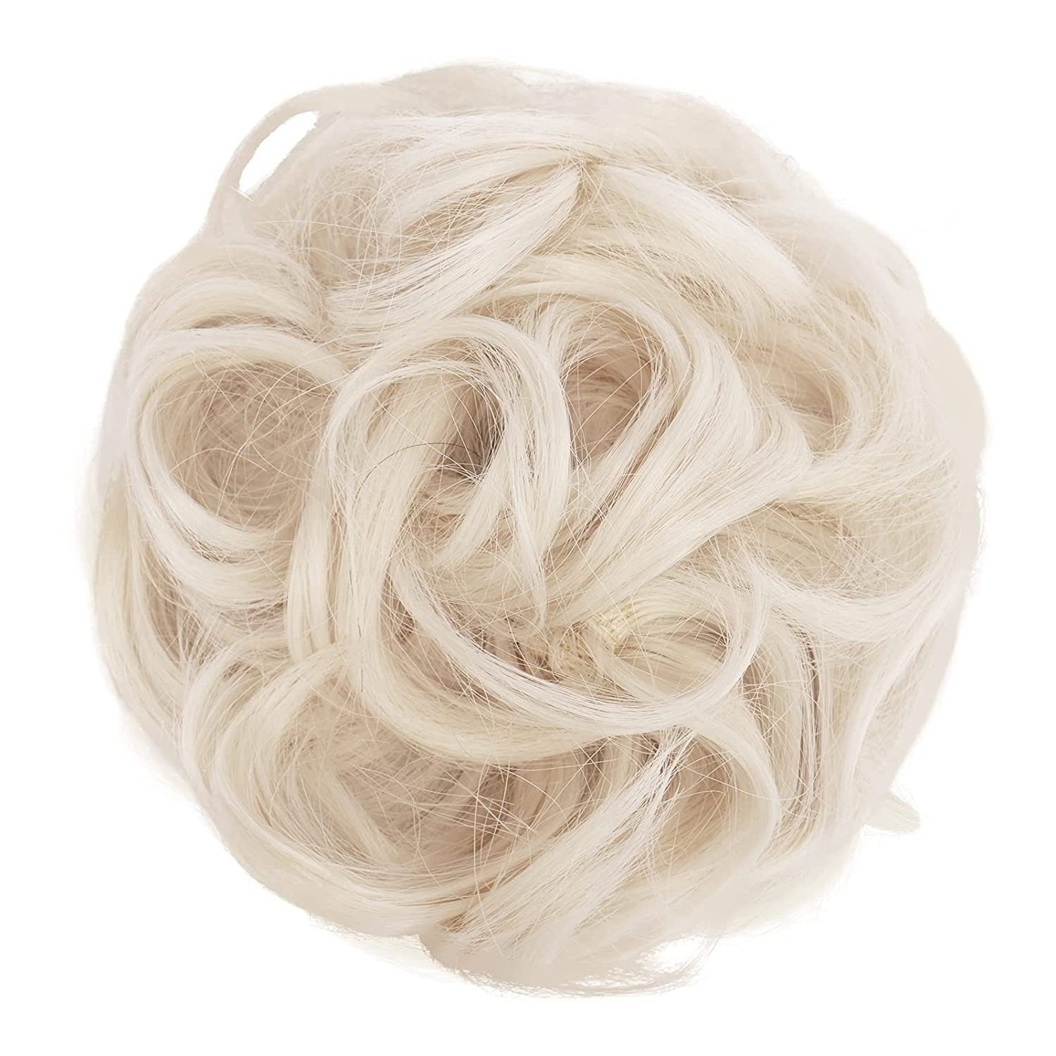 Frauen Platinum Kunsthaar-Extension 35g, für Blonde Püke Hochsteckfrisuren, Haarteil Ash Haargummi