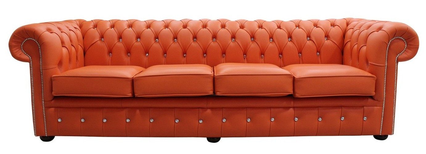 JVmoebel Chesterfield-Sofa Bequeme Chesterfield Couch 4-Sitzer im XXL Format, 1 Teile, Made in Europa