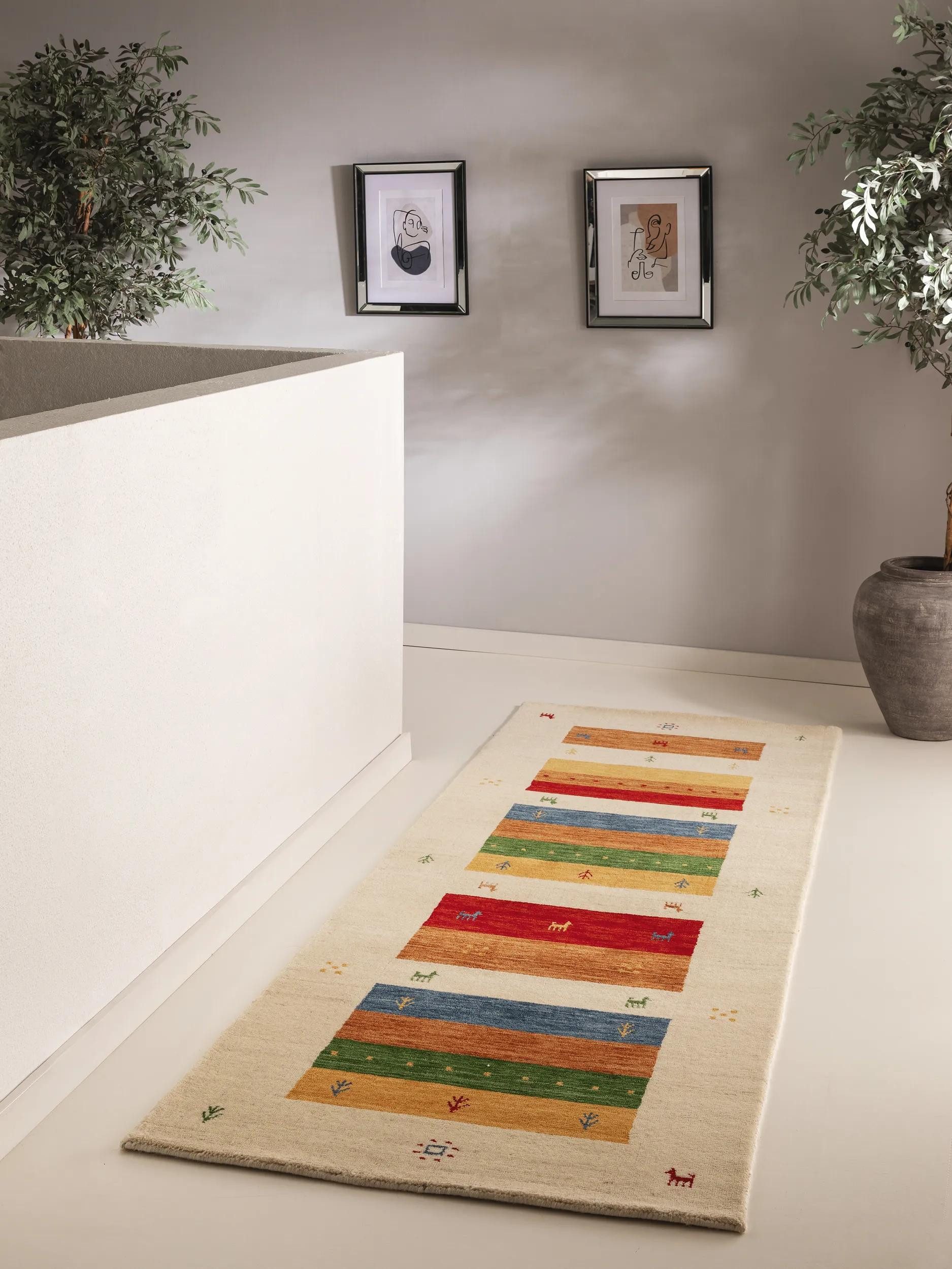 benuta Wollteppich Jamal, rechteckig, Höhe: 6 mm, Wolle, Teppich Wohnzimmer, Schlafzimmer, Esszimmer, Flur, Hygge
