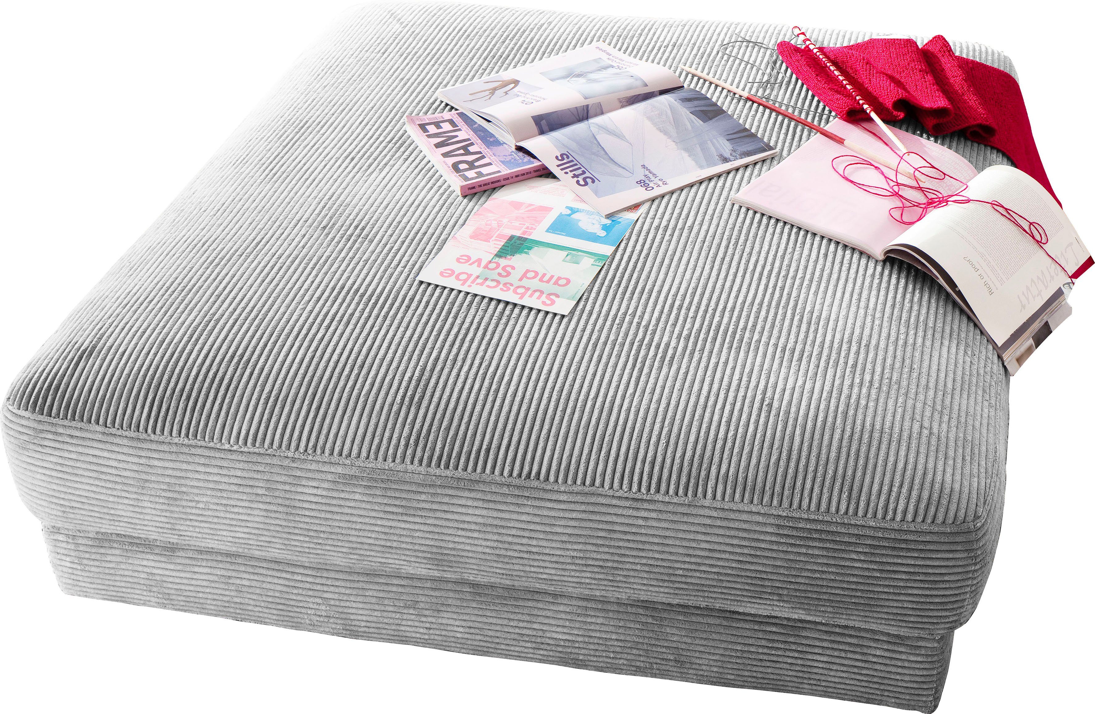 Places of Style Hocker Enisa, passend zum "Enisa"-Sofa, Bezug in Cord günstig online kaufen