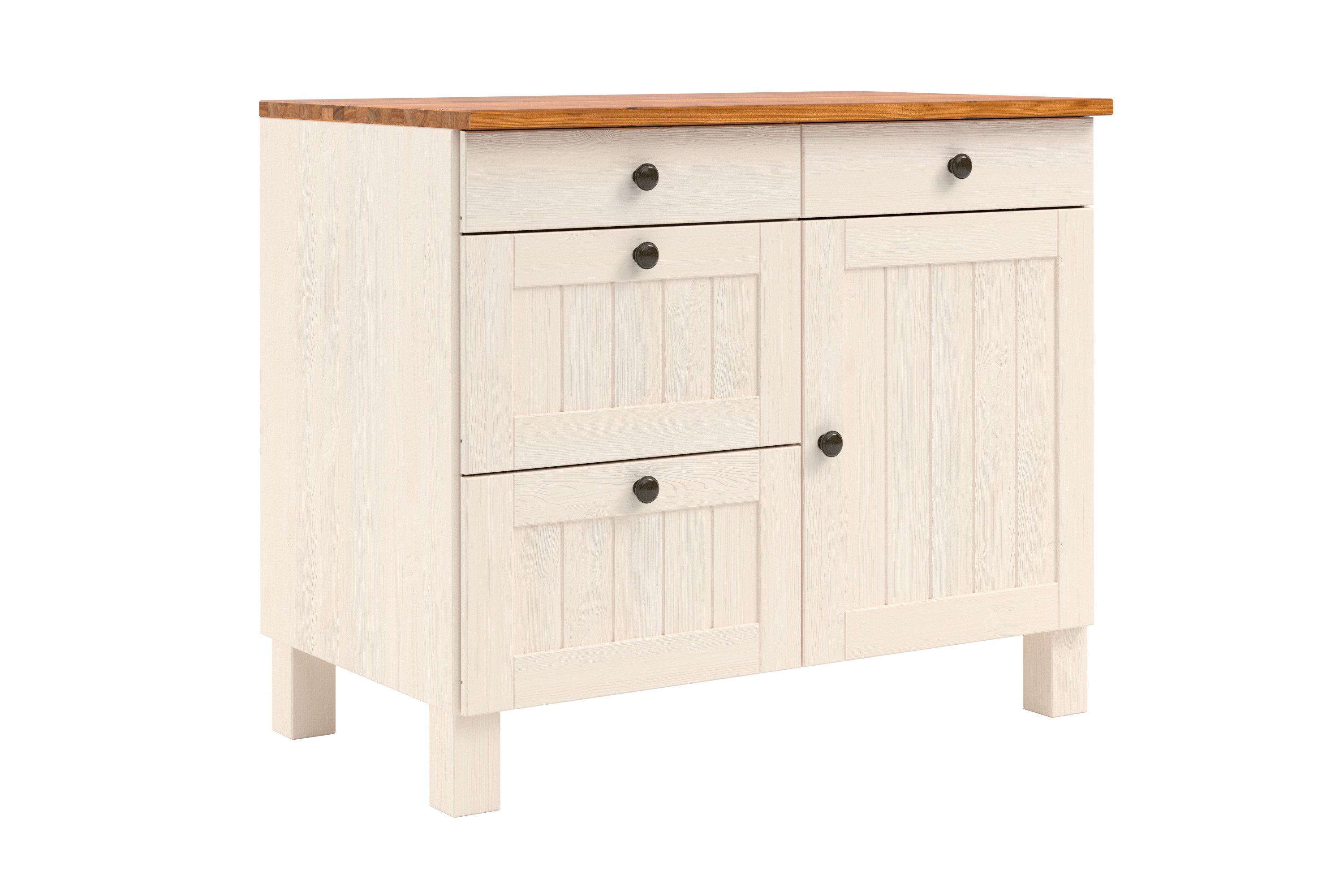 Home affaire Unterschrank Alby2 Mit Metallgriffen, Breite 100 cm