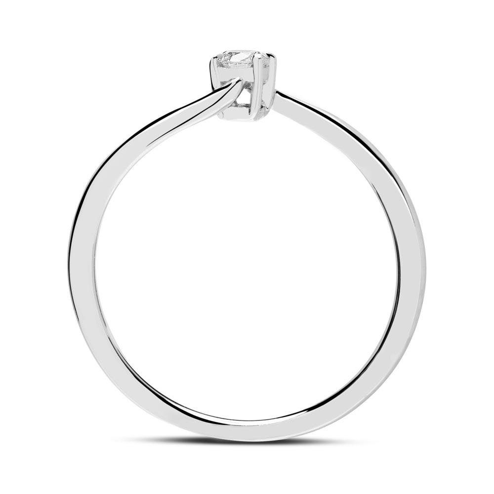 Unique Verlobungsring Solitärring 14K W...