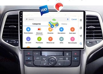 GABITECH Autoradio 9 Zoll für Jeep Grand Cherokee 2008-2013 Android 13 BT FM Einbau-Navigationsgerät (Carplay,3D Navi,Screen Mirroring,SIM Kartenslot,WiFi,unterstützt DAB)