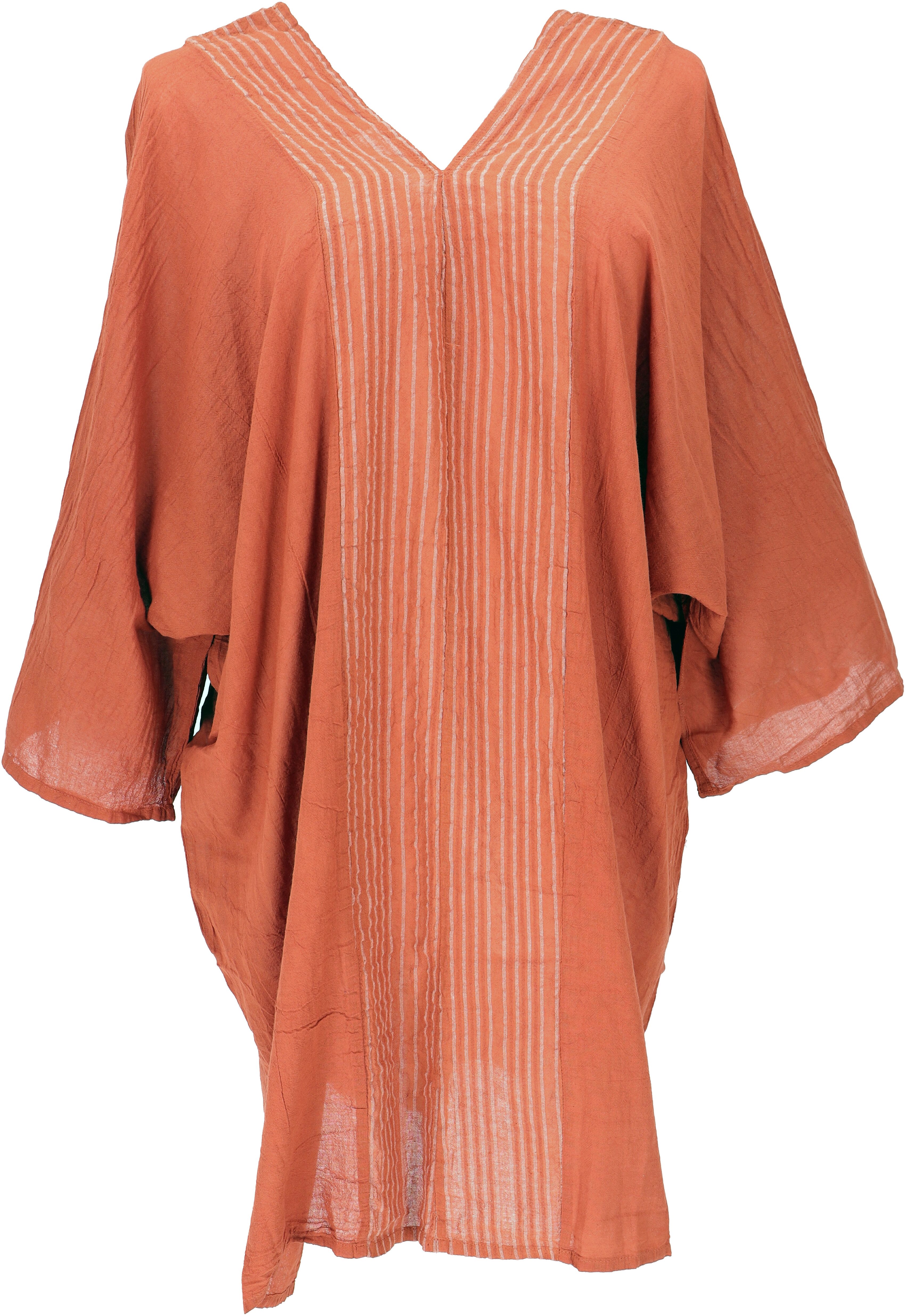 Guru-Shop Longbluse Japan Style Tunika, Boho Kaftan, Kurzarm.. alternative Bekleidung