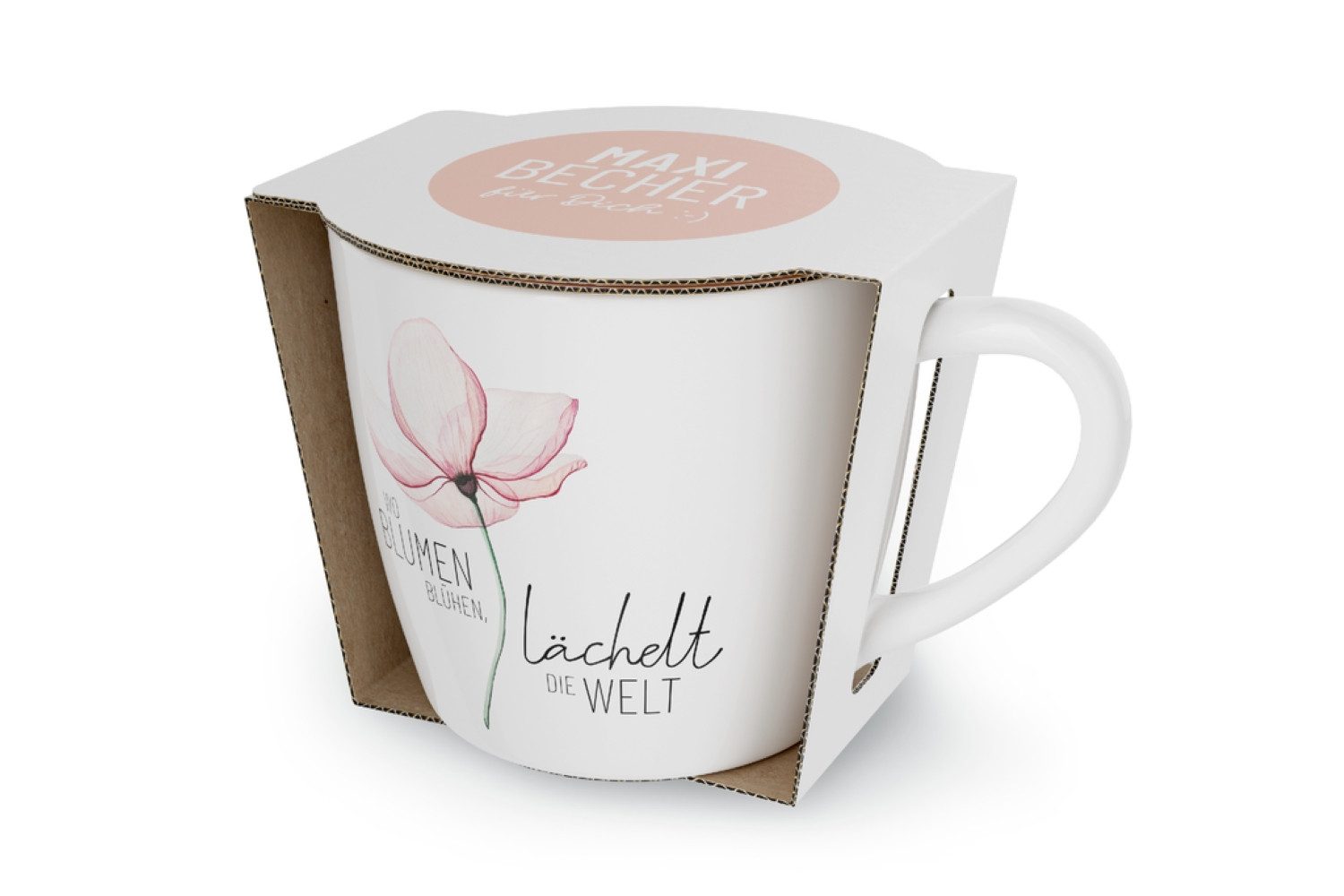 La Vida Geschenk für Dich Tasse la Vida Maxi-Becher für Dich, Wo Blumen blühen..., Spülmaschinengeeignet