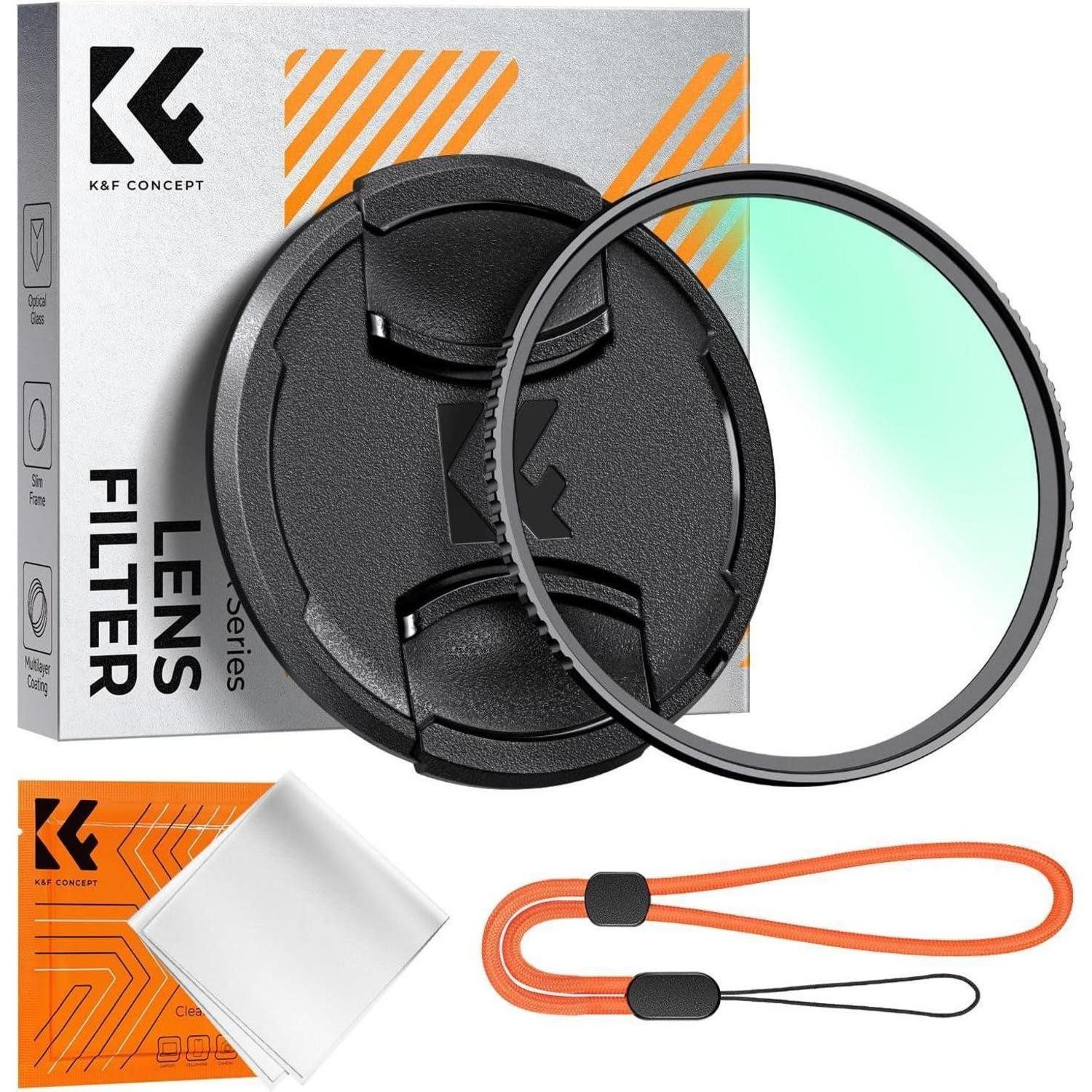 LuxusKollektion Nano K-Serie 77mm UV Filter mit Objektivdeckel und Reinigungstuch Foto-UV-Filter