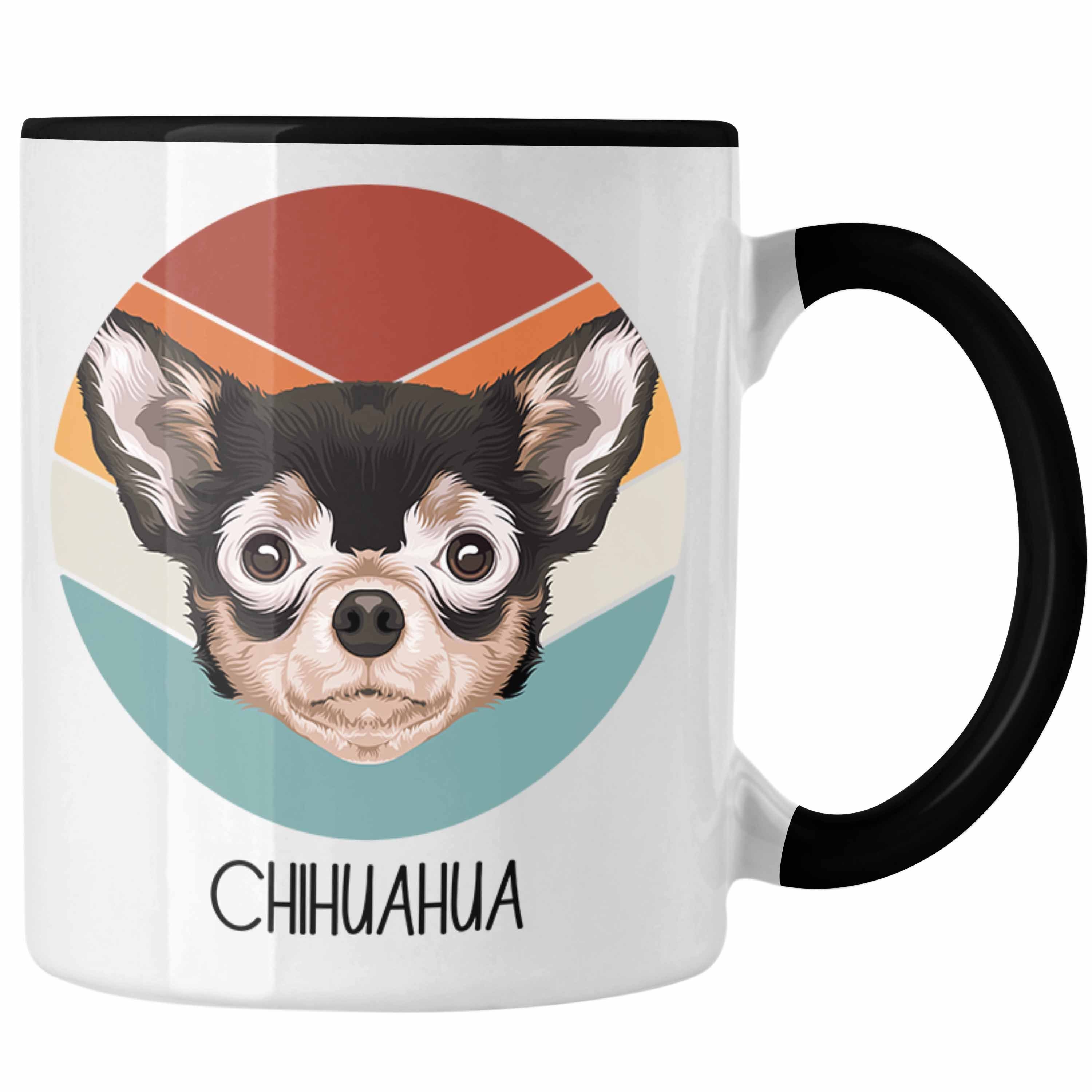 Trendation Tasse Chihuahua Besitzer Tasse Geschenk Lustiger Spruch Geschenkidee Chihuah Schwarz