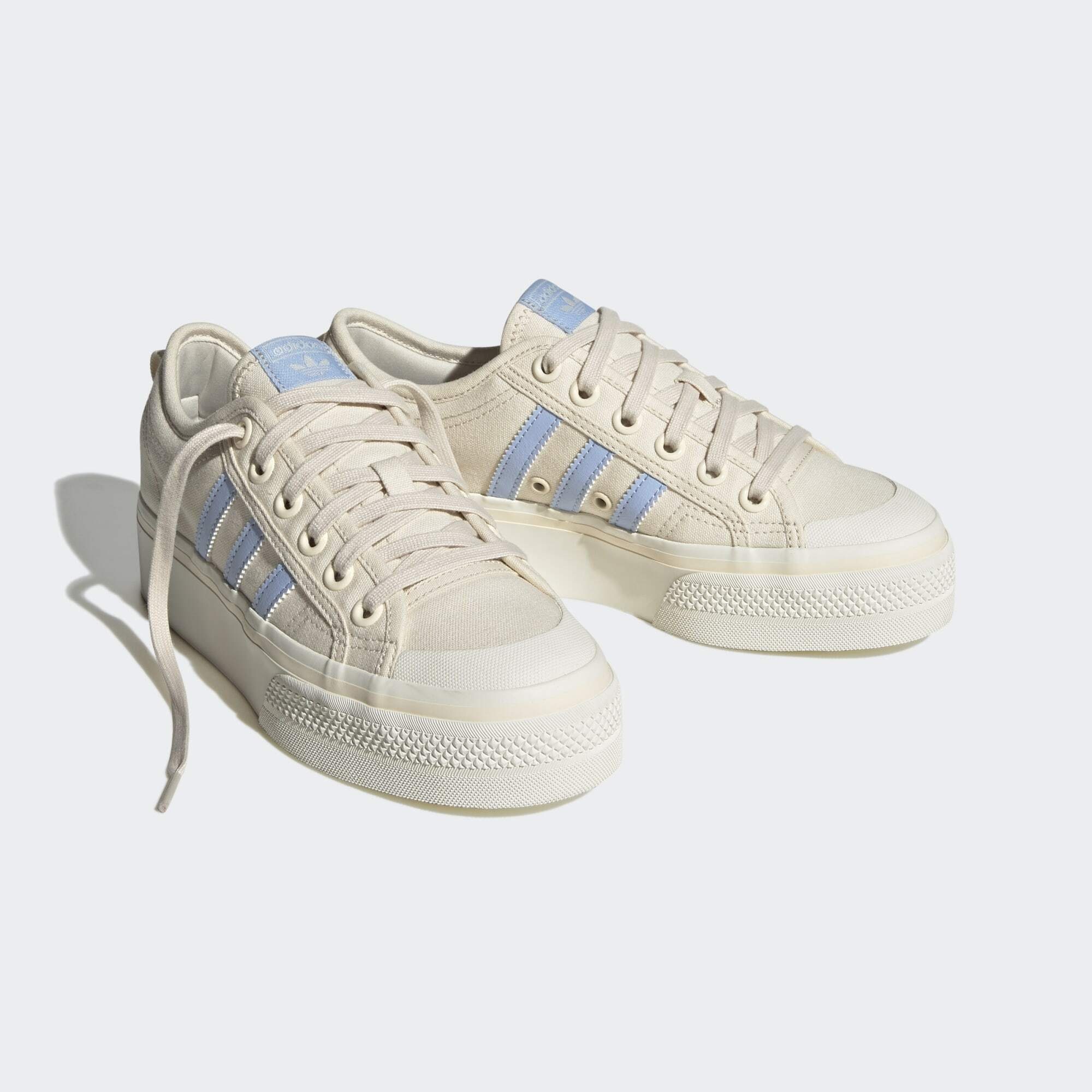 adidas Originals NIZZA PLATFORM SCHUH Sneaker Wonder White / Blue Dawn / Off White