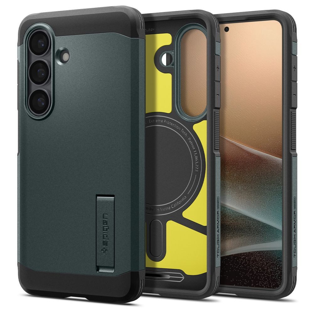 Spigen Handyhülle Hülle für Samsung Galaxy S26 Case Magsafe Schutzhülle Robust 6,3 Zoll, Ständer, Anti-Kratz, Doppelbeschichtung, Kabelloses Laden