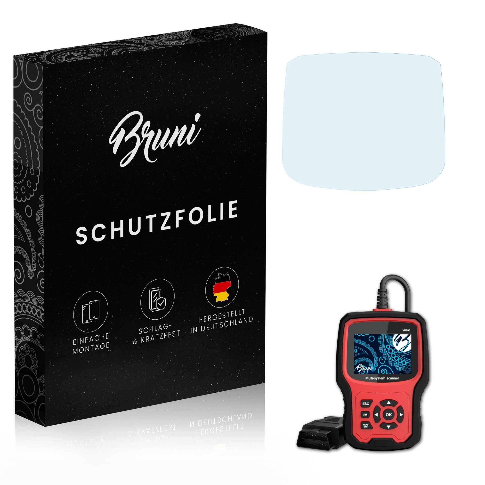Schutzfolie Glasklare Displayschutzfolie für Ancel VD700