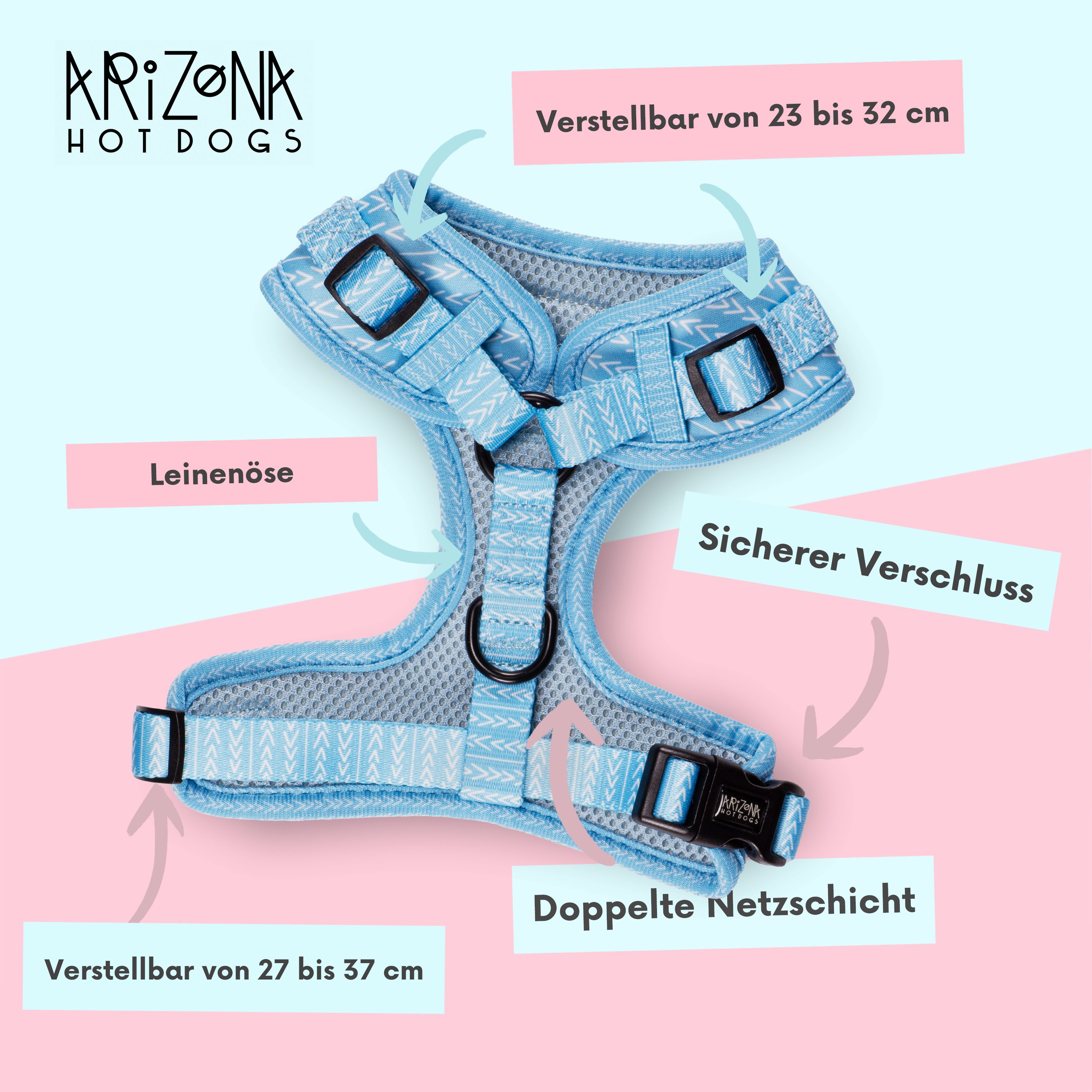 ARIZONA HOT DOGS Hunde-Geschirr Hundegeschirr Bubble günstig online kaufen
