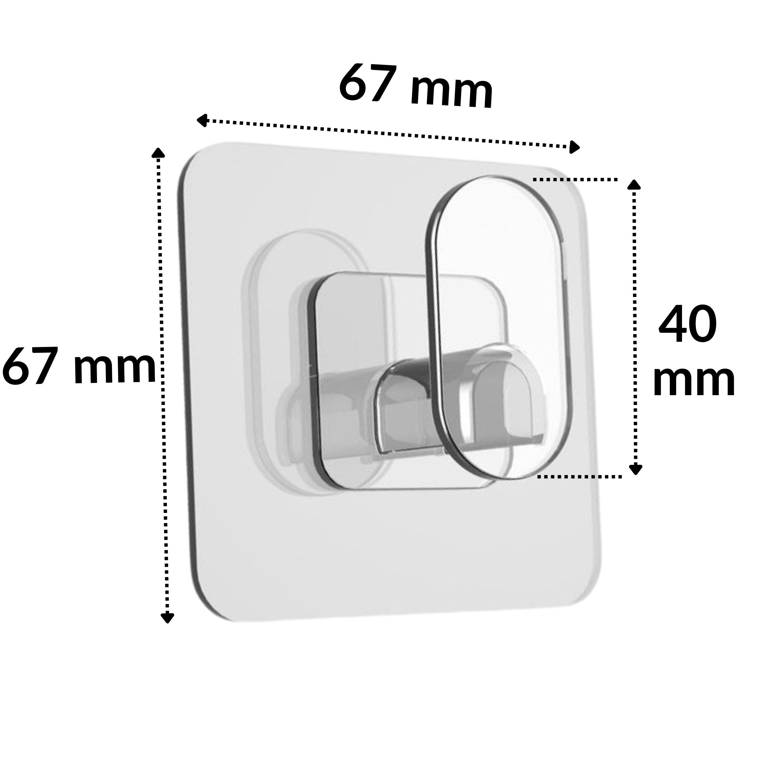 DEKAZIA Klebehaken ohne Bohren, selbstklebende Badhaken, Handtuchhaken, Bad, Garderobe, Toilette, Küche, WC, (16-St., 16 Stk), Transparente Hacken, Küchenhaken, – Bild 5 von 5