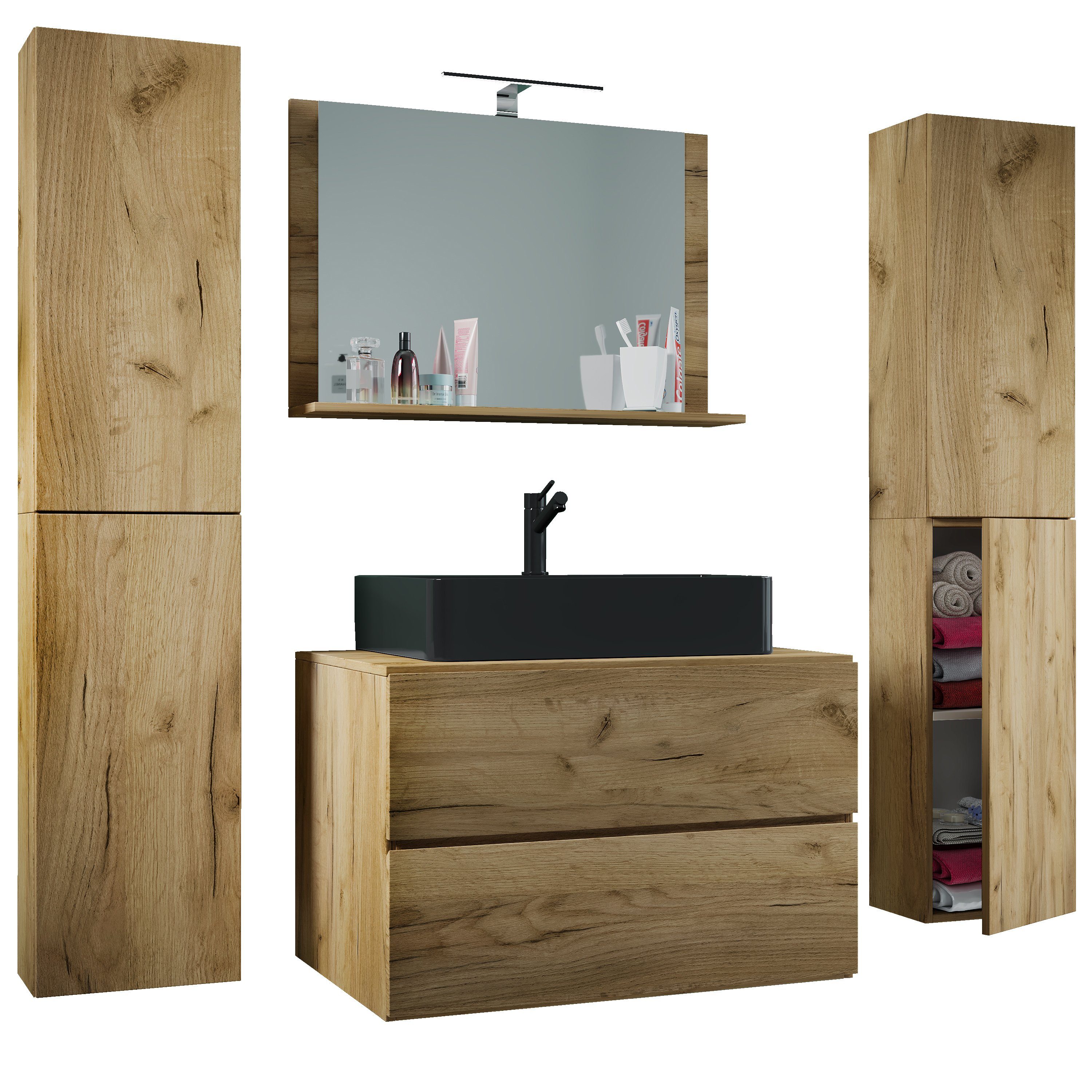 VCM Waschtisch 5-tlg Waschtisch Badmöbel 80cm günstig online kaufen
