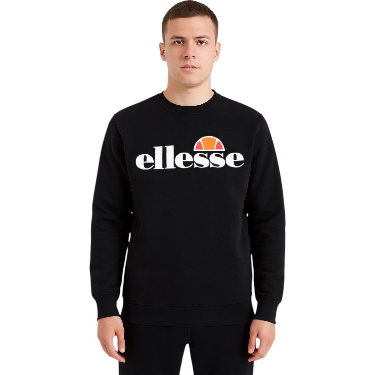 Ellesse Sweatshirt Herren Pullover Pulli Sweater grau und schwarz S M L XL günstig online kaufen