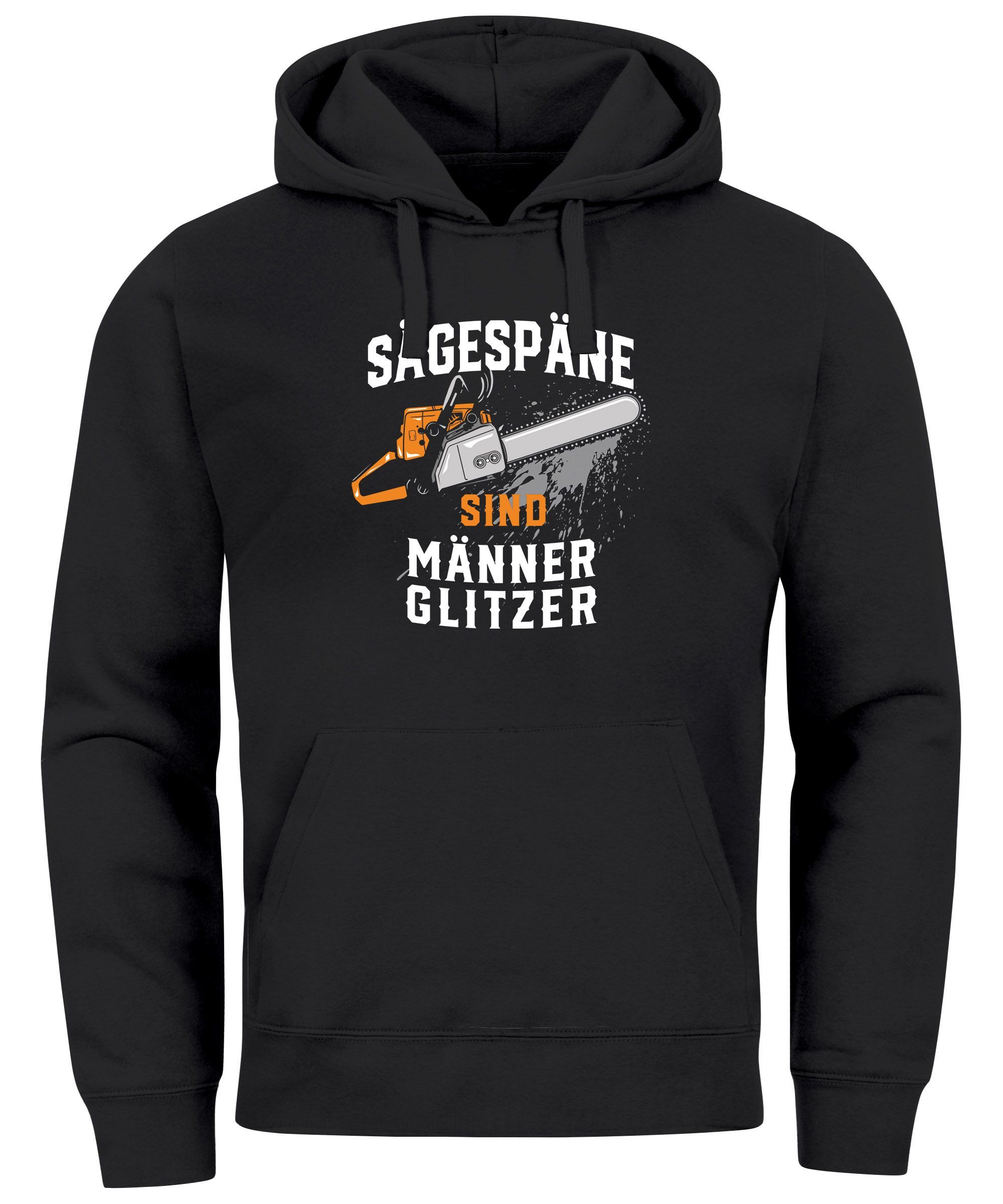 Neverless Hoodie Hoodie Herren Spruch Sägespäne günstig online kaufen