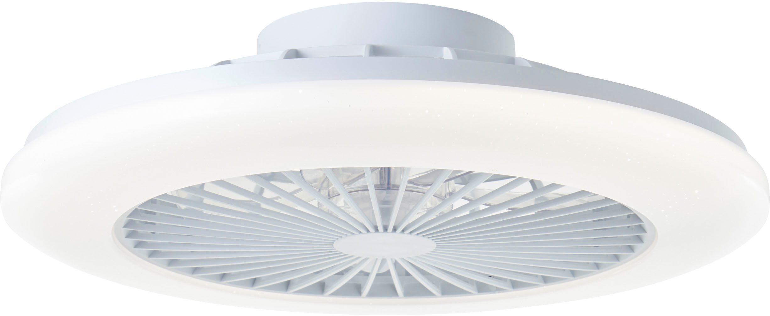Brilliant LED Deckenleuchte Salerno, CCT - über Fernbedienung, Dimmfunktion, Nachtlichtfunktion, Timerfunktion, LED fest integriert, RGB, warmweiß - kaltweiß, LED Leuchte, Ventilator, digitales RGB, 49 cm, 4700 lm, 3000-6500 K