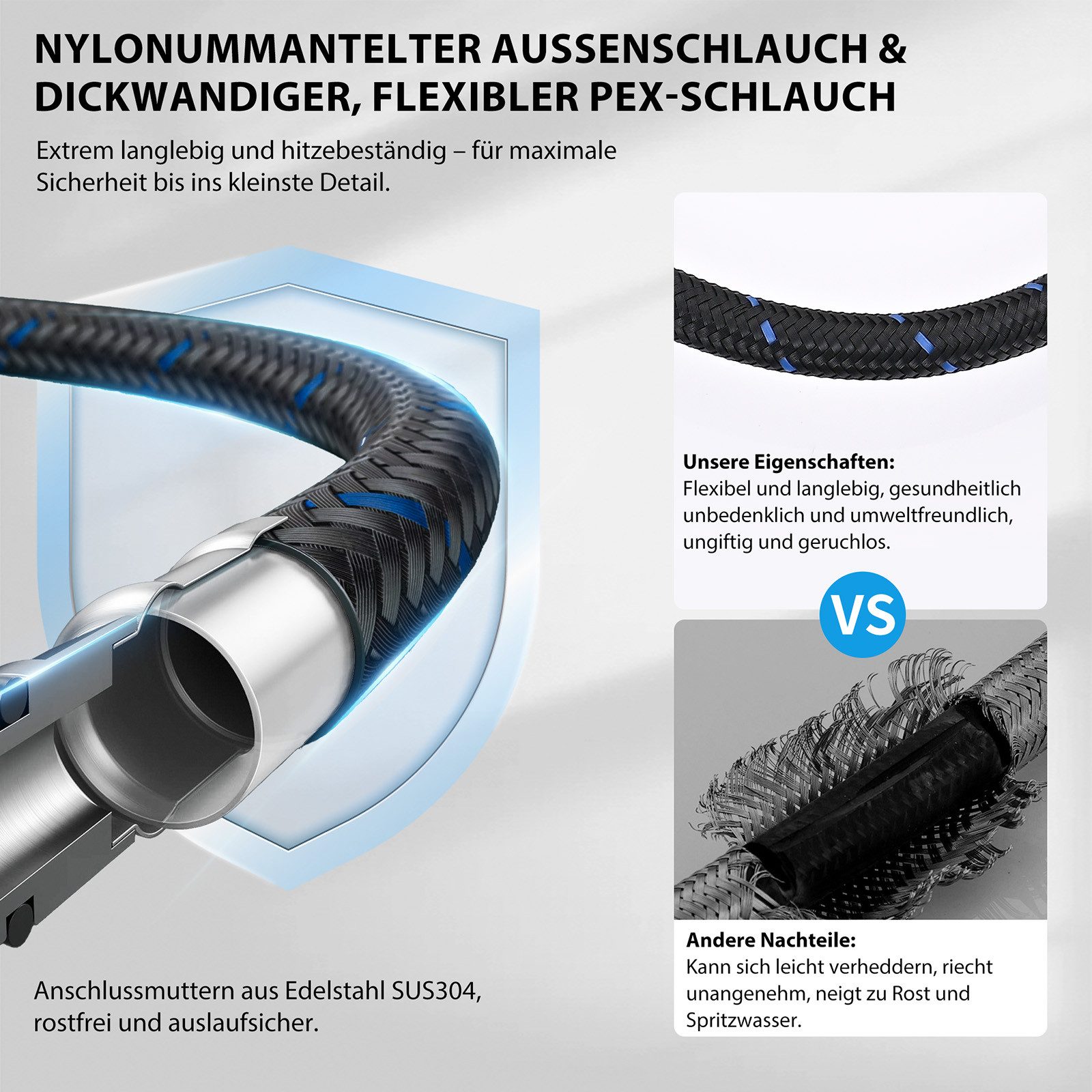 HOMELODY Waschtischarmatur Badezimmer Einhebelmischer Mischbatterien (Waschtischarmatur Mischbatterie, 1-St) Bad Armatur Badezimmer Waschbeckenarmatur Einhebelm – Bild 5 von 5